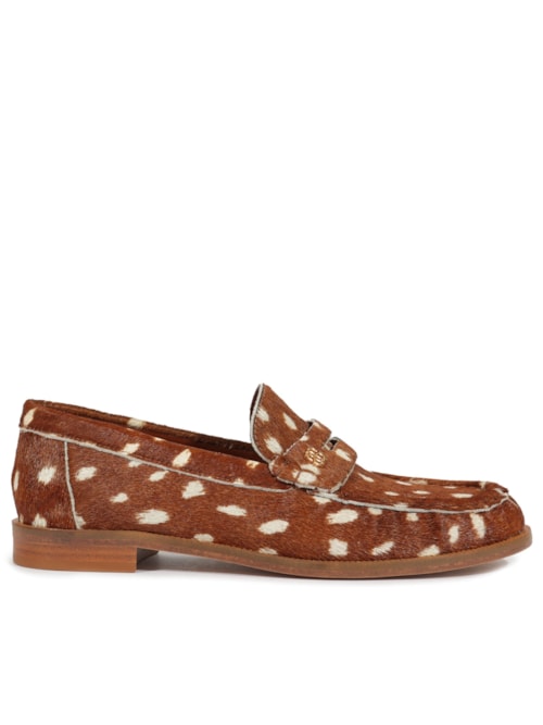 Mocassim Feminino Tyche Camurça Estampa – Animal Print