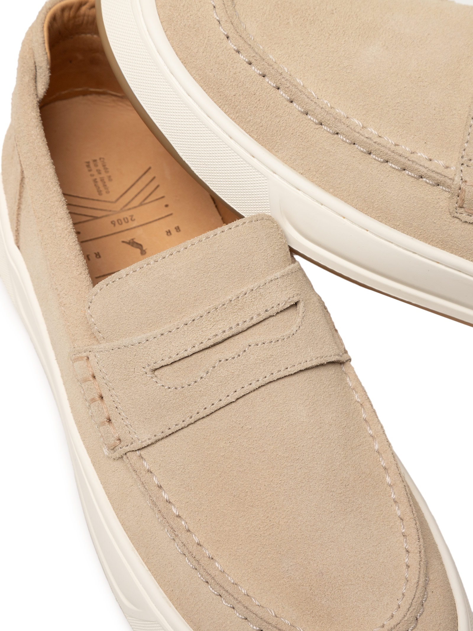 ?Mocassim Masculino Capri Bege Reserva Go