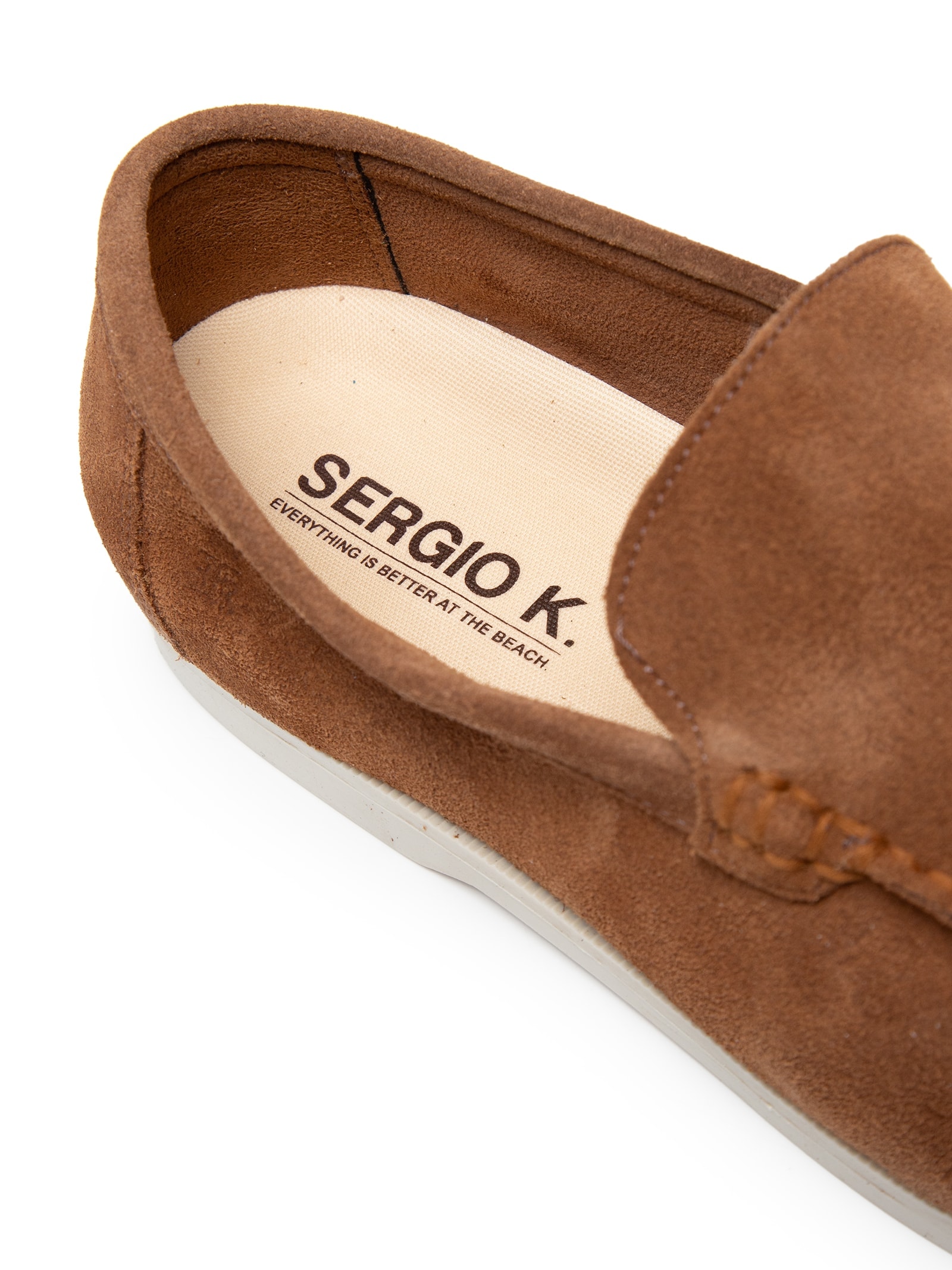 Sergio K Mocassim Masculino Old Money Camurça Marrom