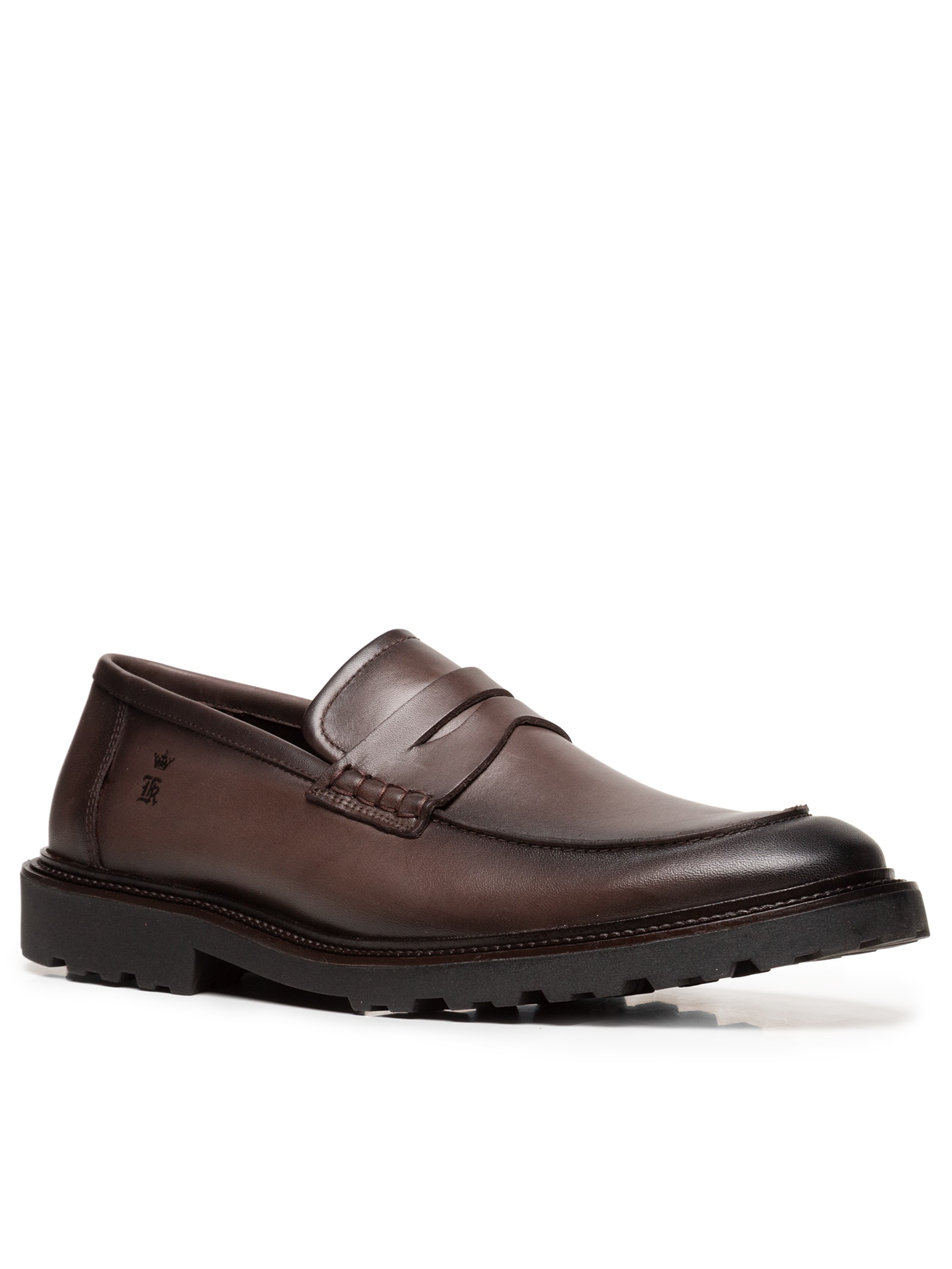 Mocassim Masculino Tratorado Em Couro Marrom Sergio K