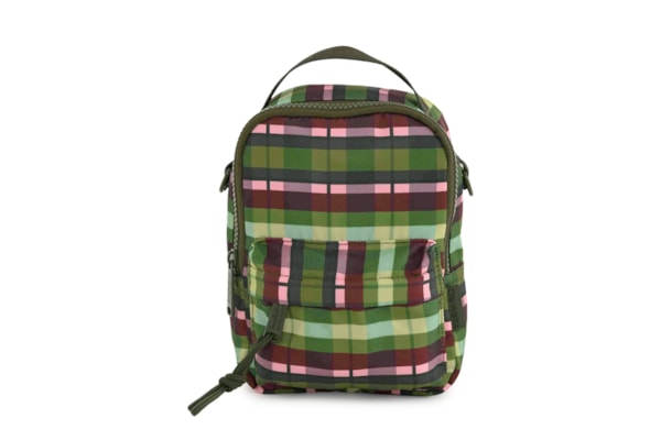 Mochila Borogodo Xadrez Multicolorido - Verde