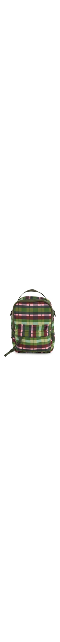 Mochila Borogodo Xadrez Multicolorido - Verde