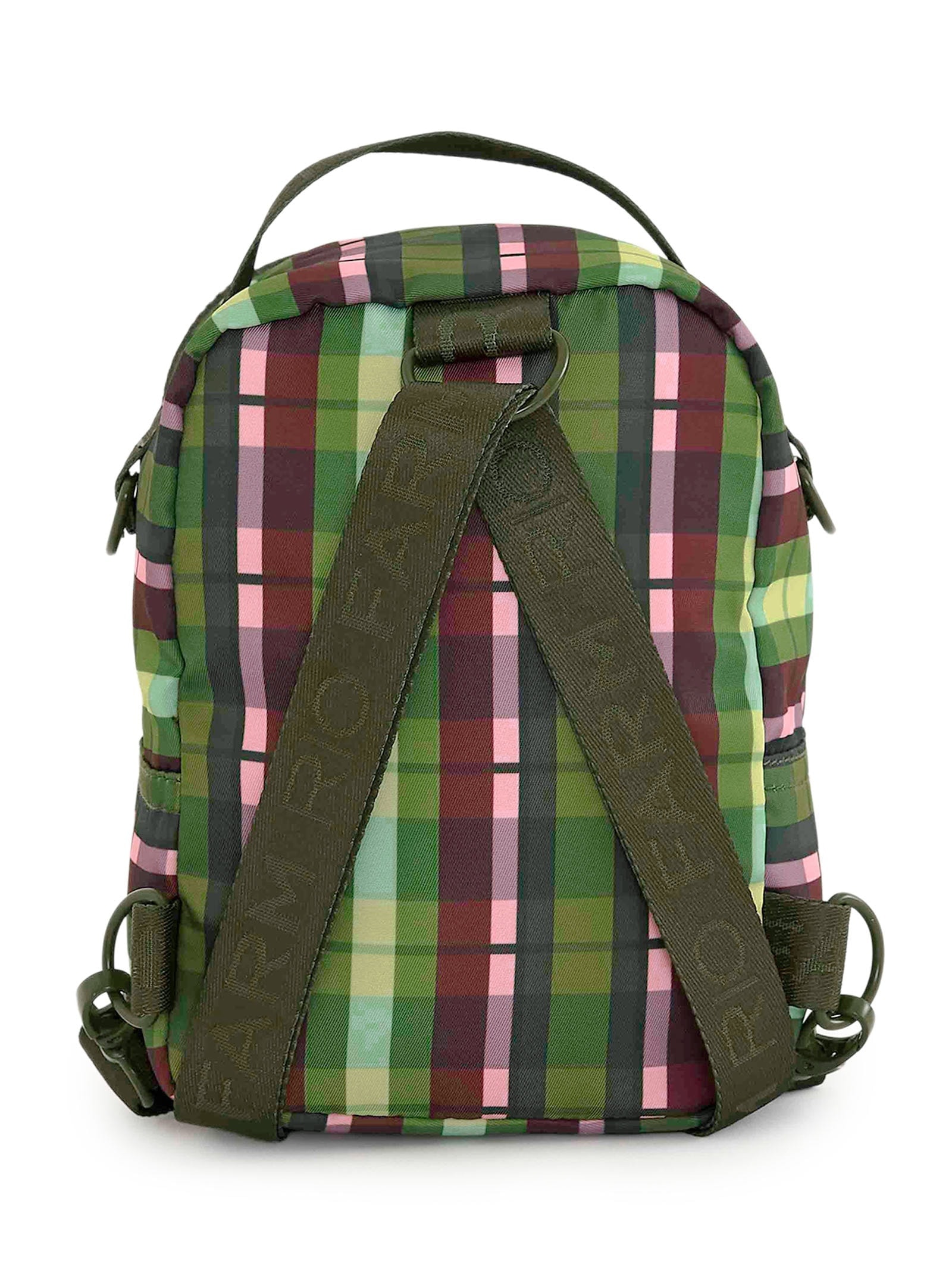 Mochila Borogodo Xadrez Multicolorido Verde Farm Etc