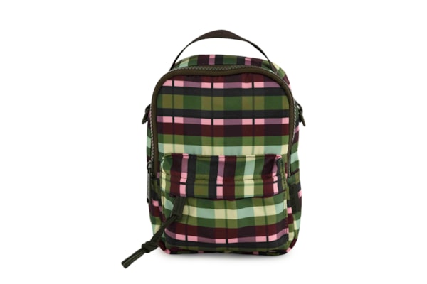 Mochila Borogodo Xadrez Multicolorido - Verde