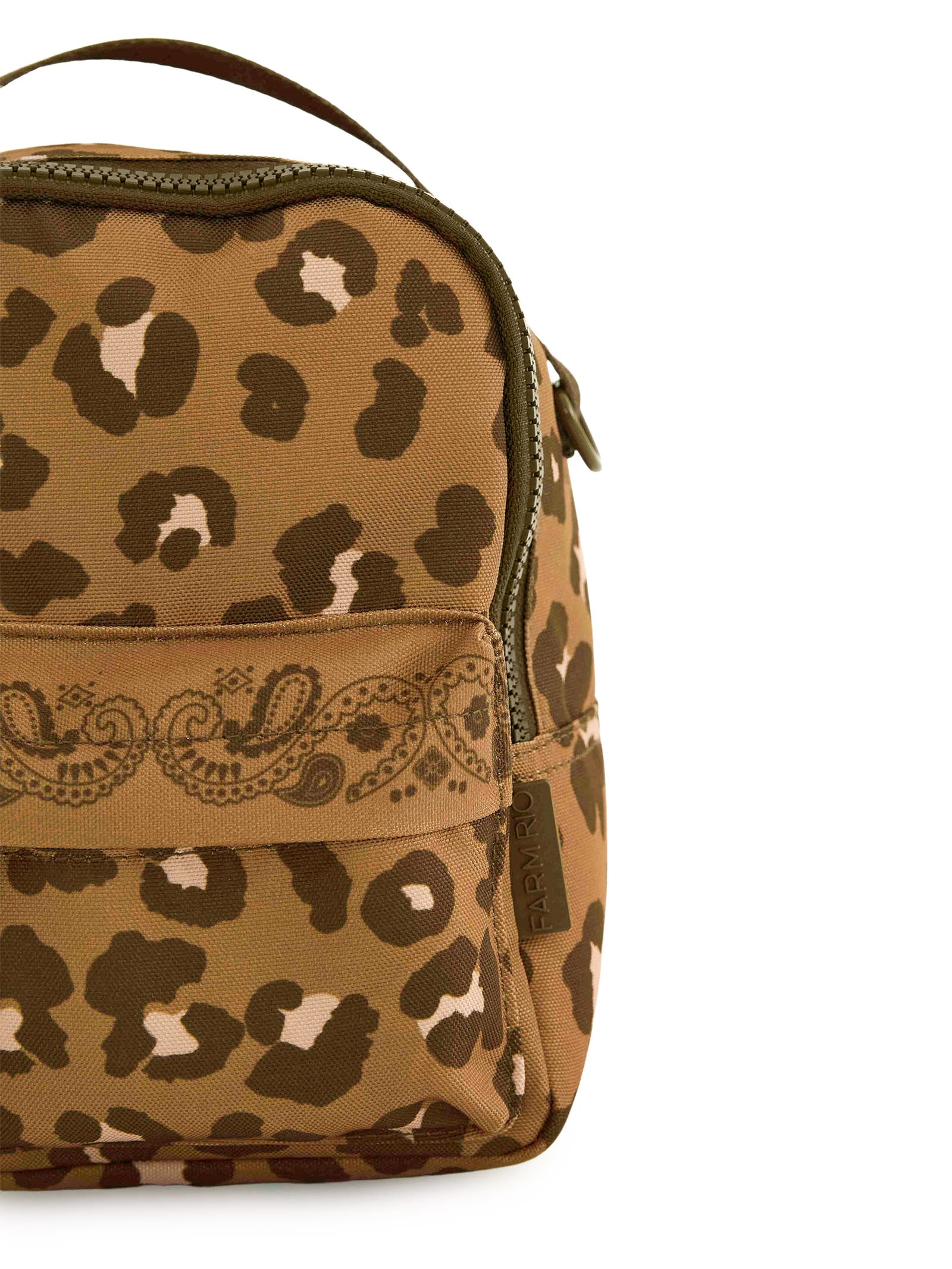 Mochila Feminina Borogodó Bandana Caramelo Animal Print Farm Etc