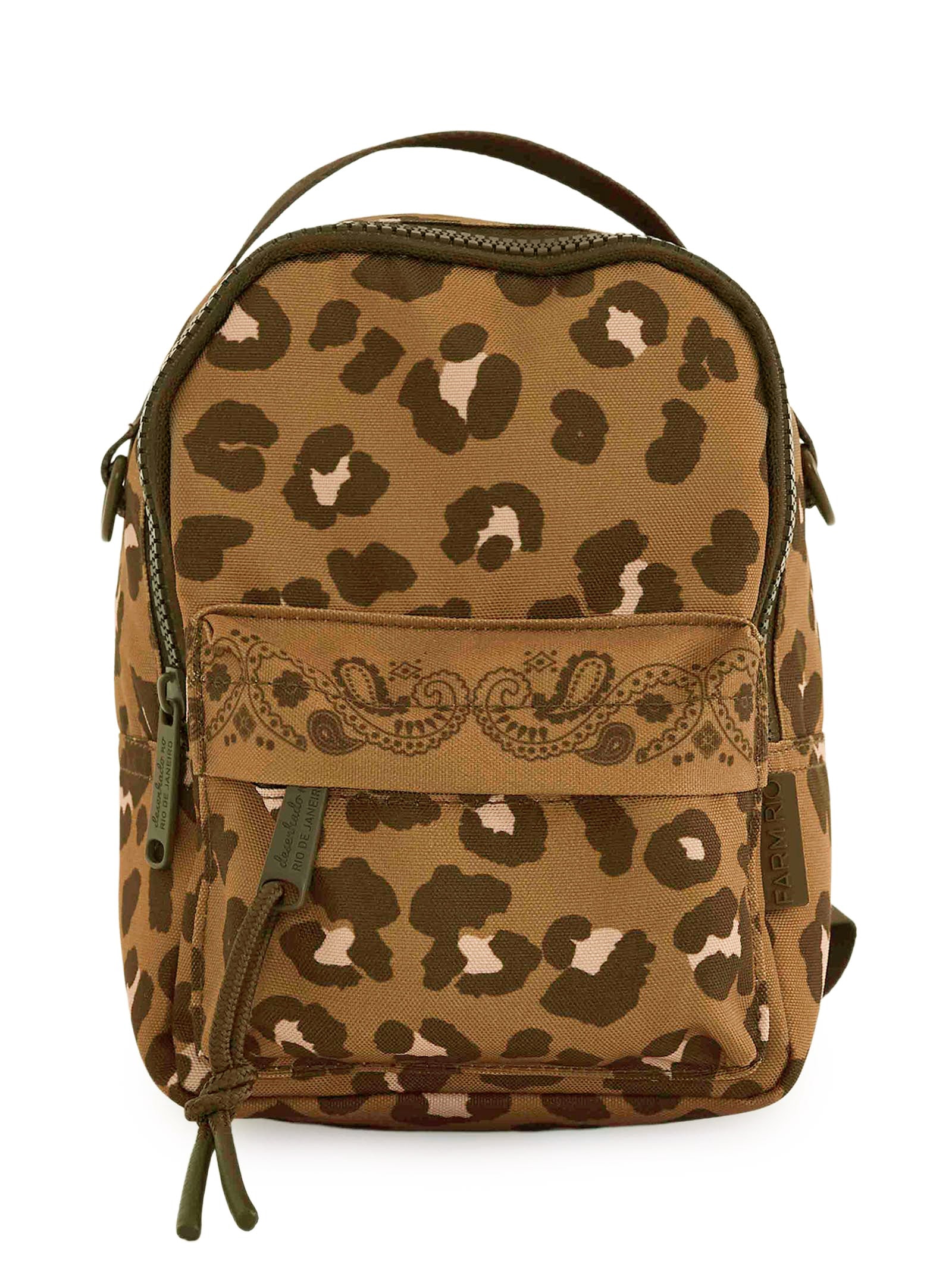 Mochila Feminina Borogodó Bandana Caramelo Animal Print Farm Etc