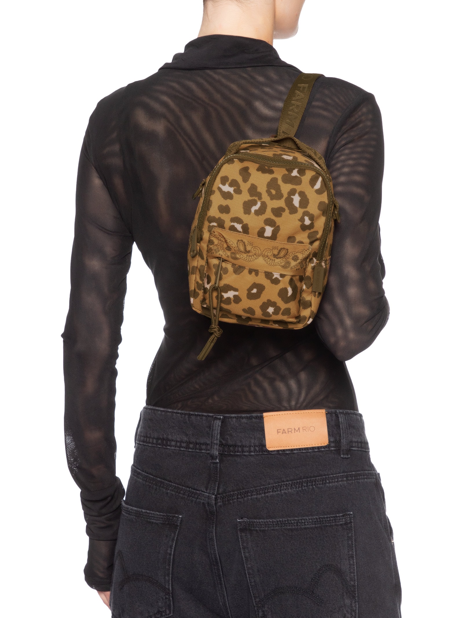 Mochila Feminina Borogodó Bandana Caramelo Animal Print Farm Etc