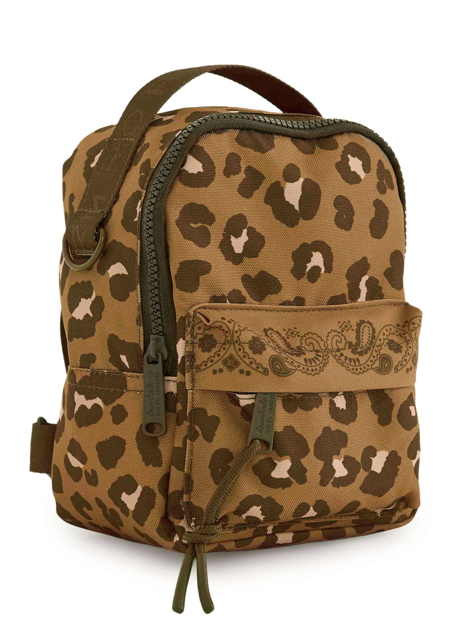 Mochila Feminina Borogodó Bandana Caramelo Animal Print Farm Etc