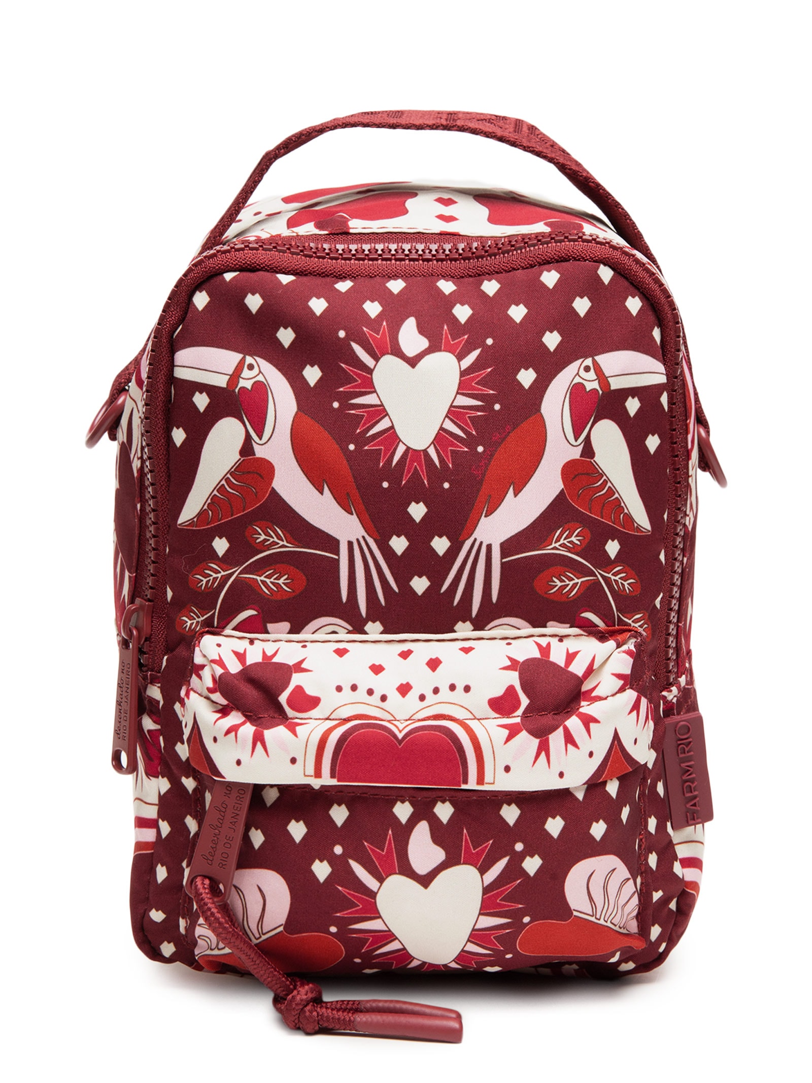 Mochila Feminina Borogodo Caju Coração Vermelho Farm Etc