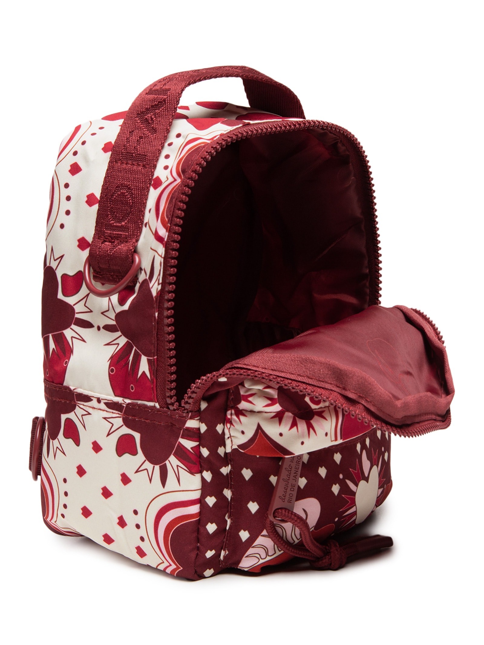 Mochila Feminina Borogodo Caju Coração Vermelho Farm Etc