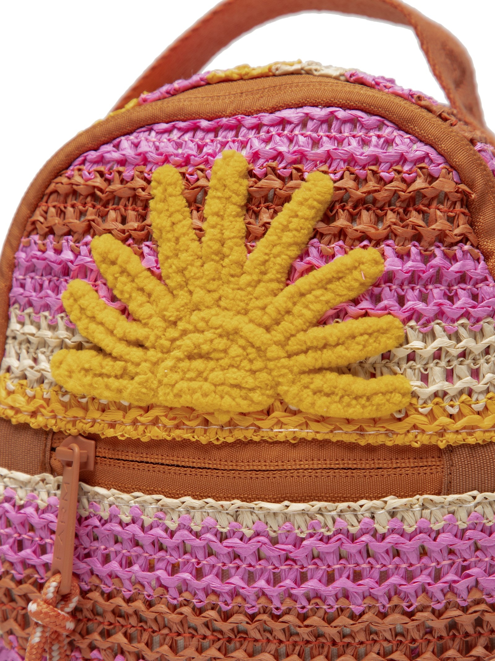 Mochila Feminina Borogodó Floral Lee Artesanal - Laranja - Farm