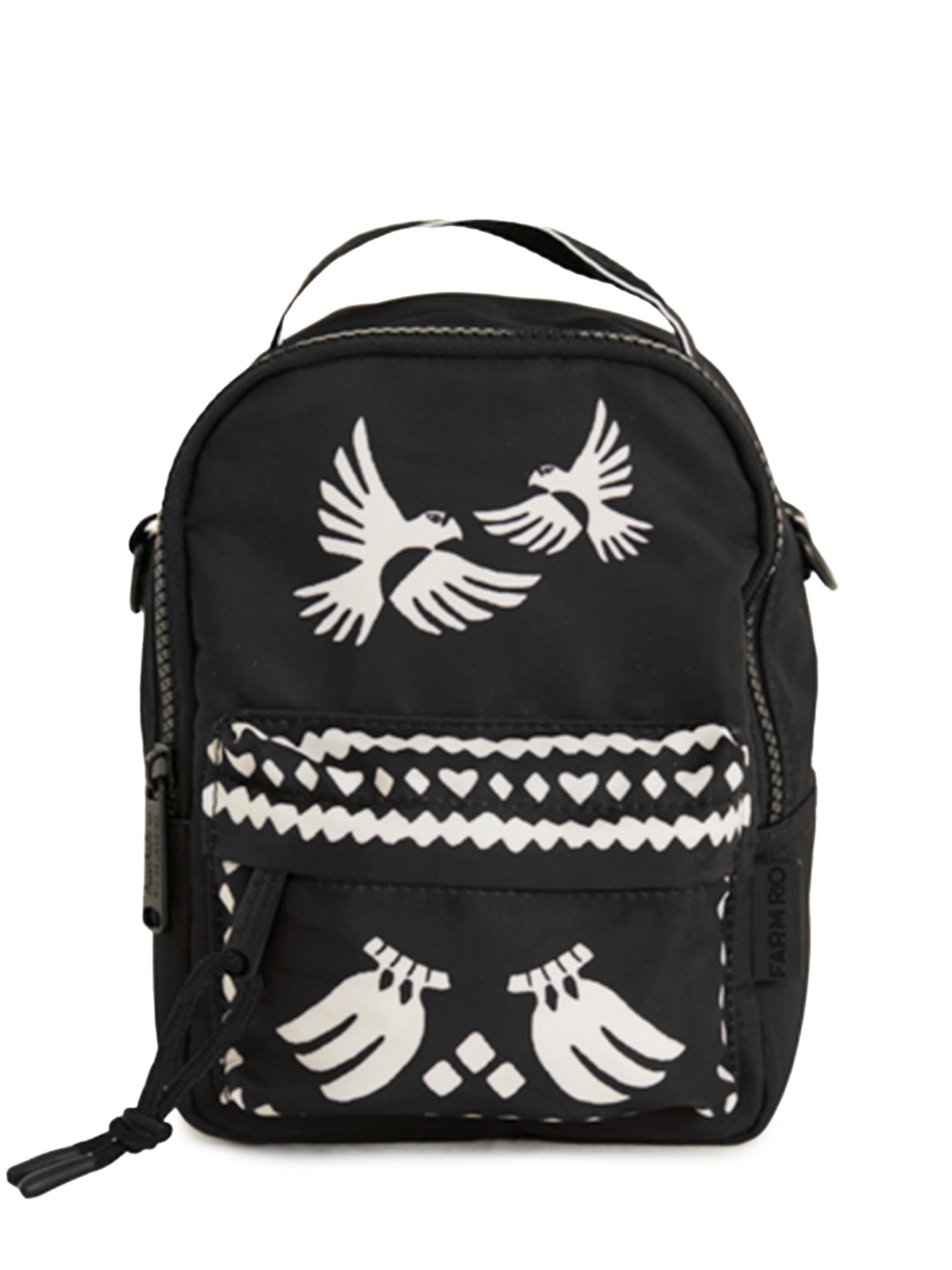 Mochila Feminina Borogodó Lenço Dia E Noite Preto Farm Etc