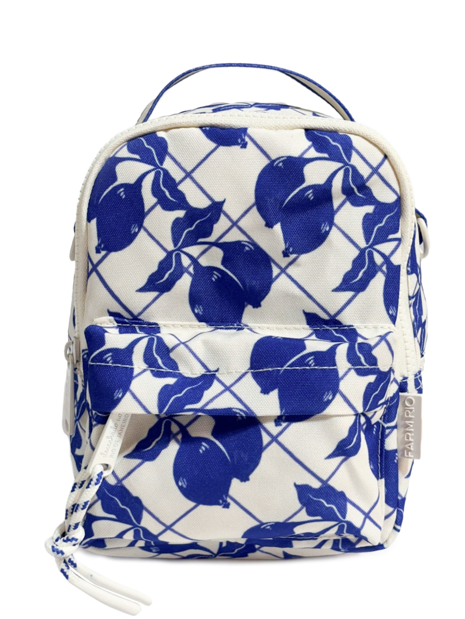 Mochila Feminina Borogodó Limão Gráfico Azul Farm Etc