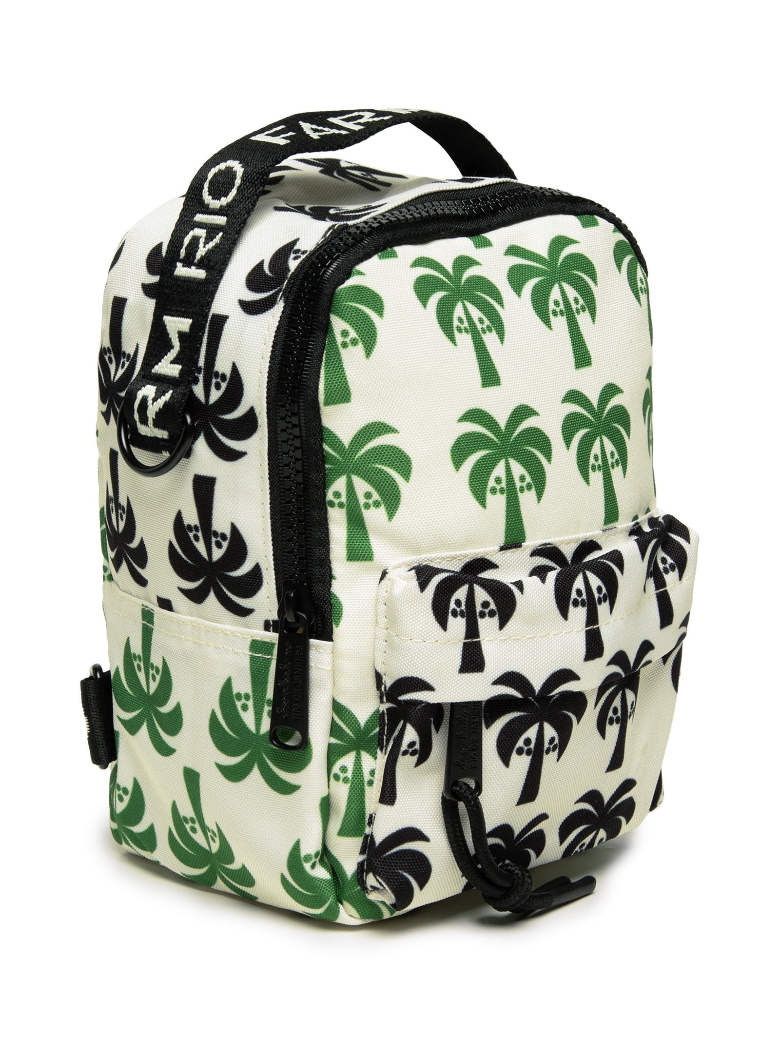 Mochila Feminina Borogodó Mix Coqueiro Gráficos Preto Farm Etc