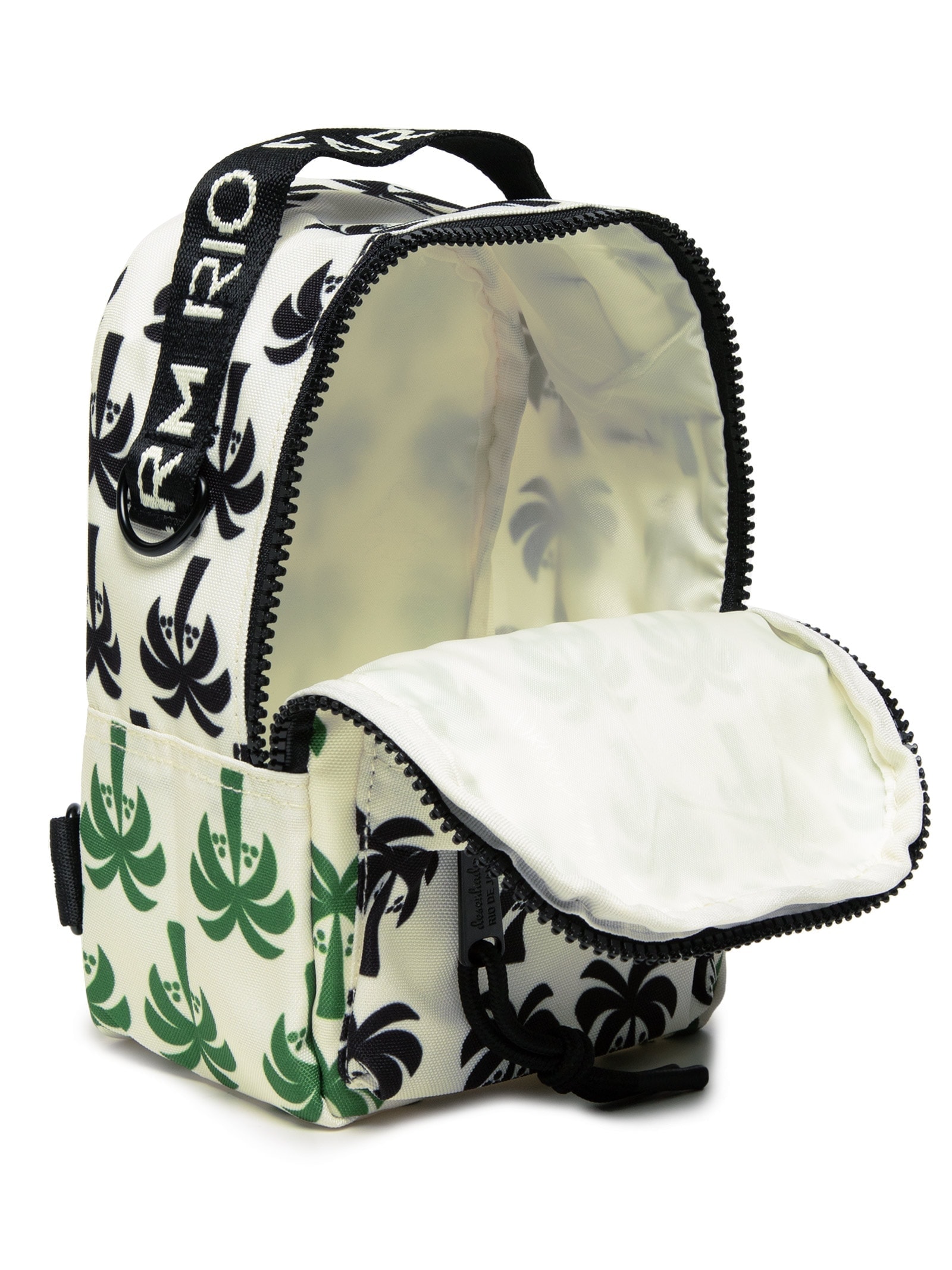 Mochila Feminina Borogodó Mix Coqueiro Gráficos Preto Farm Etc