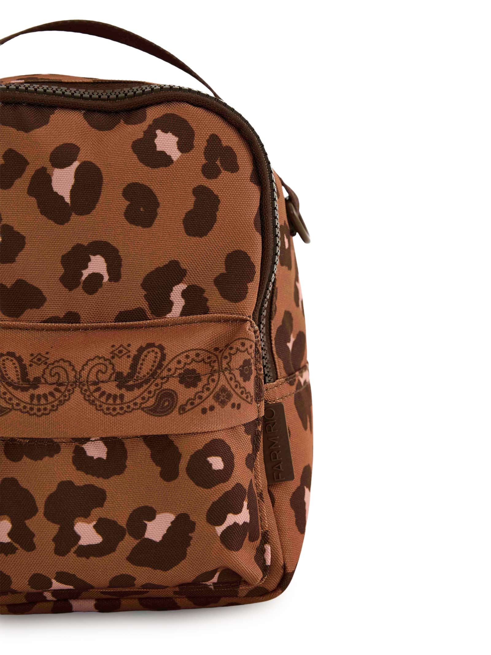 Mochila Feminina Borogodó Onça Bandana Caramelo Animal Print Farm Etc