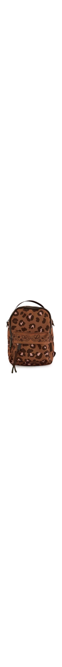 Mochila Feminina Borogodó Onça Bandana Caramelo - Animal Print