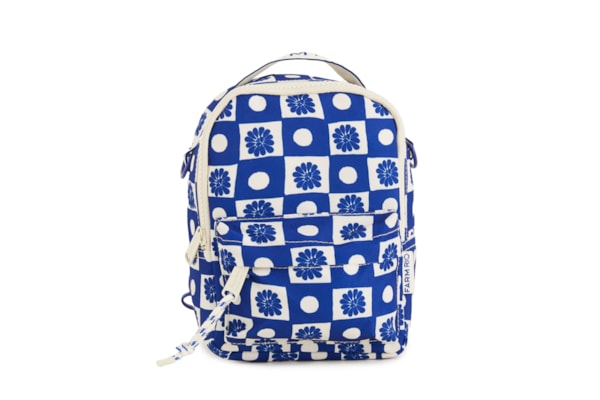 Mochila Feminina Borogodó Quadriculado Palermo - Azul