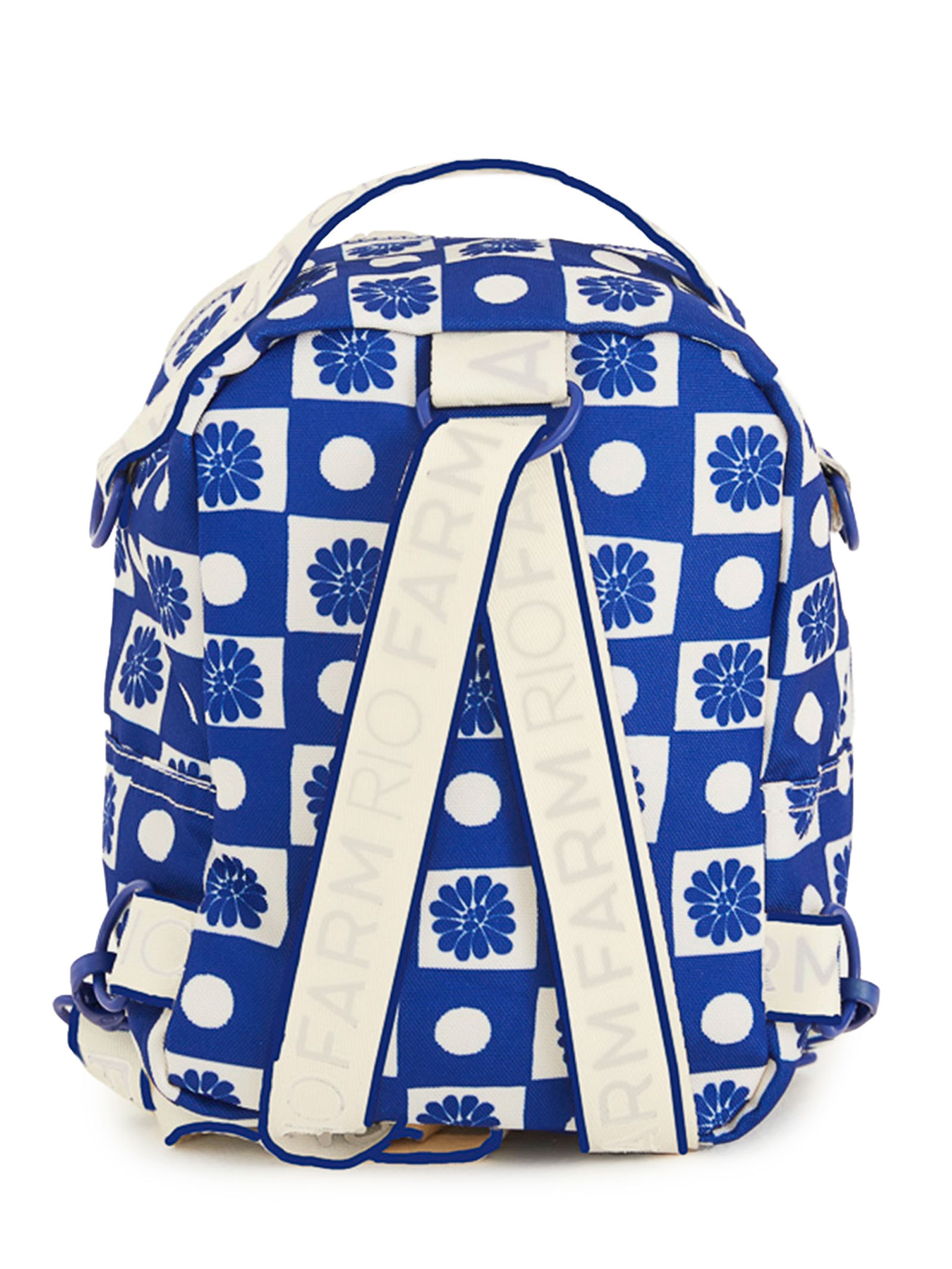 Mochila Feminina Borogodó Quadriculado Palermo Azul Farm Etc