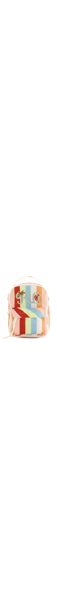 Mochila Feminina Borogodó Rio Tipografia Silk - Branco