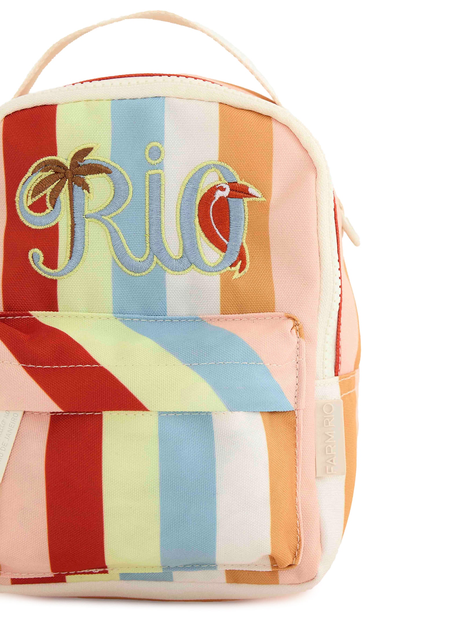 Mochila Feminina Borogodó Rio Tipografia Silk Branco Farm Etc