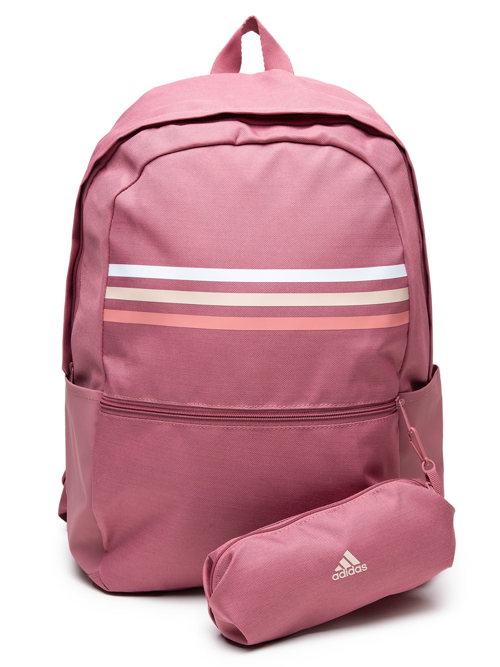 Mochila Feminina Classic Horizontal Três Listras Adidas Rosa