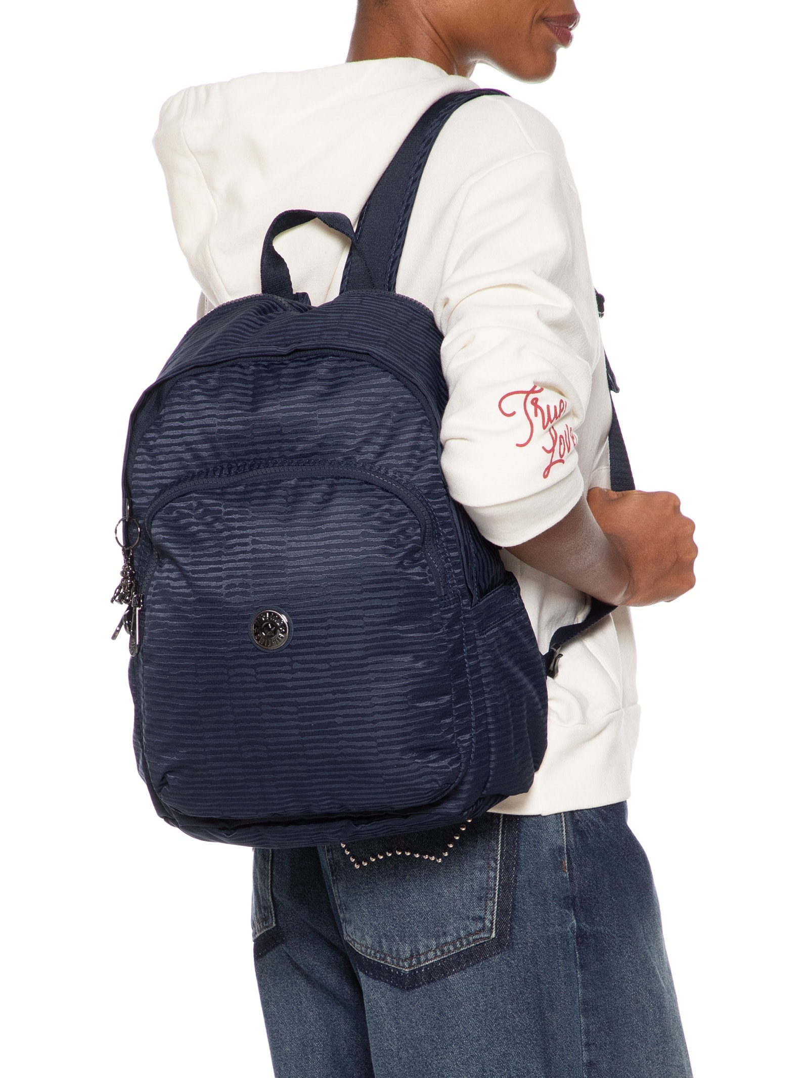 Mochila Feminina Delia M Azul Kipling