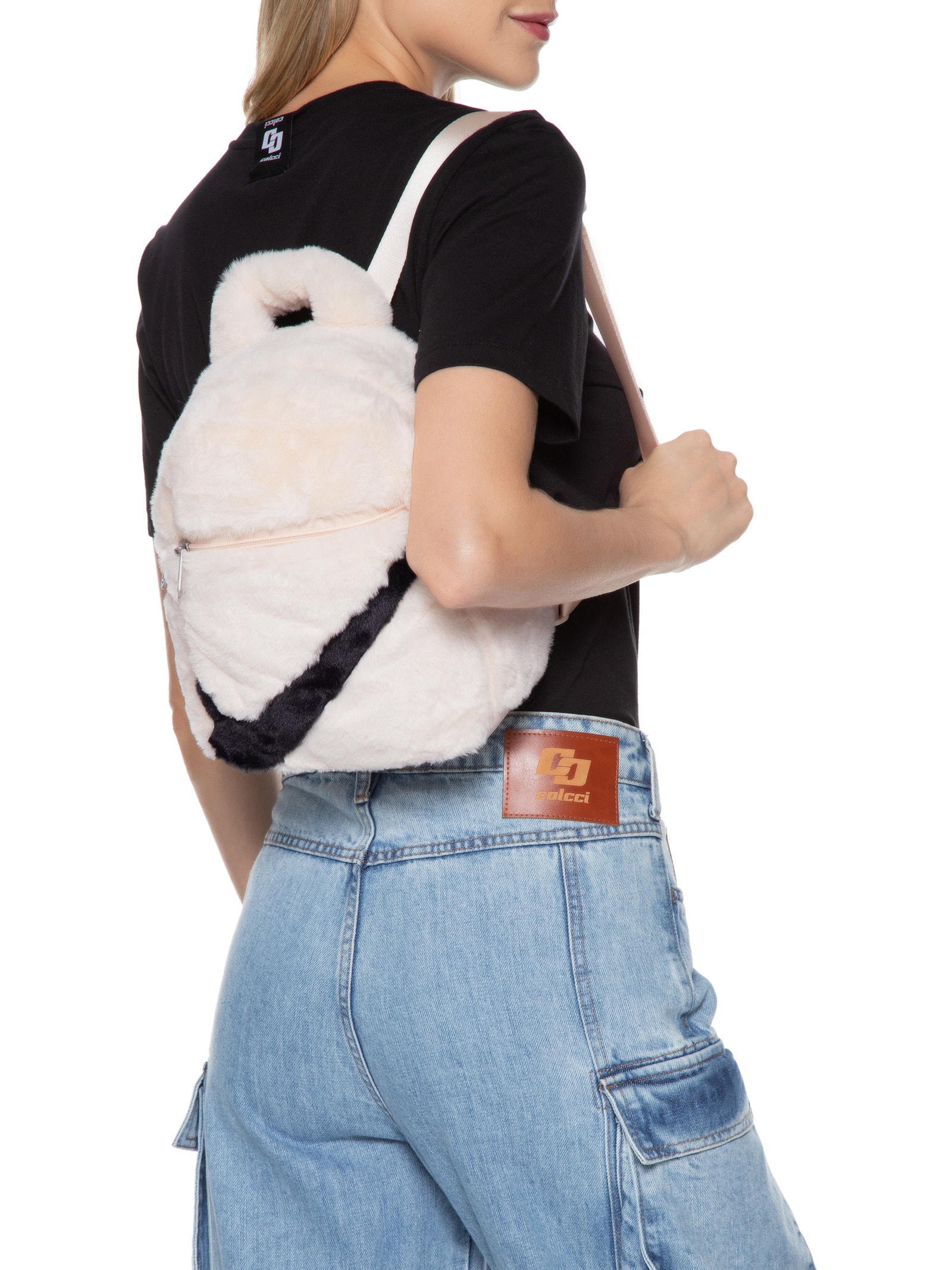 Nike - Mochila Feminina Futura 365 Faux Fur Mini - Bege
