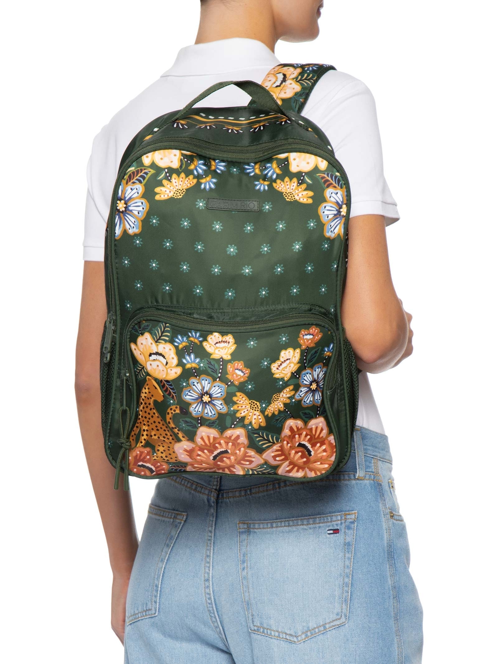 Mochila Feminina Me Leva Doce Onça Verde Farm Etc
