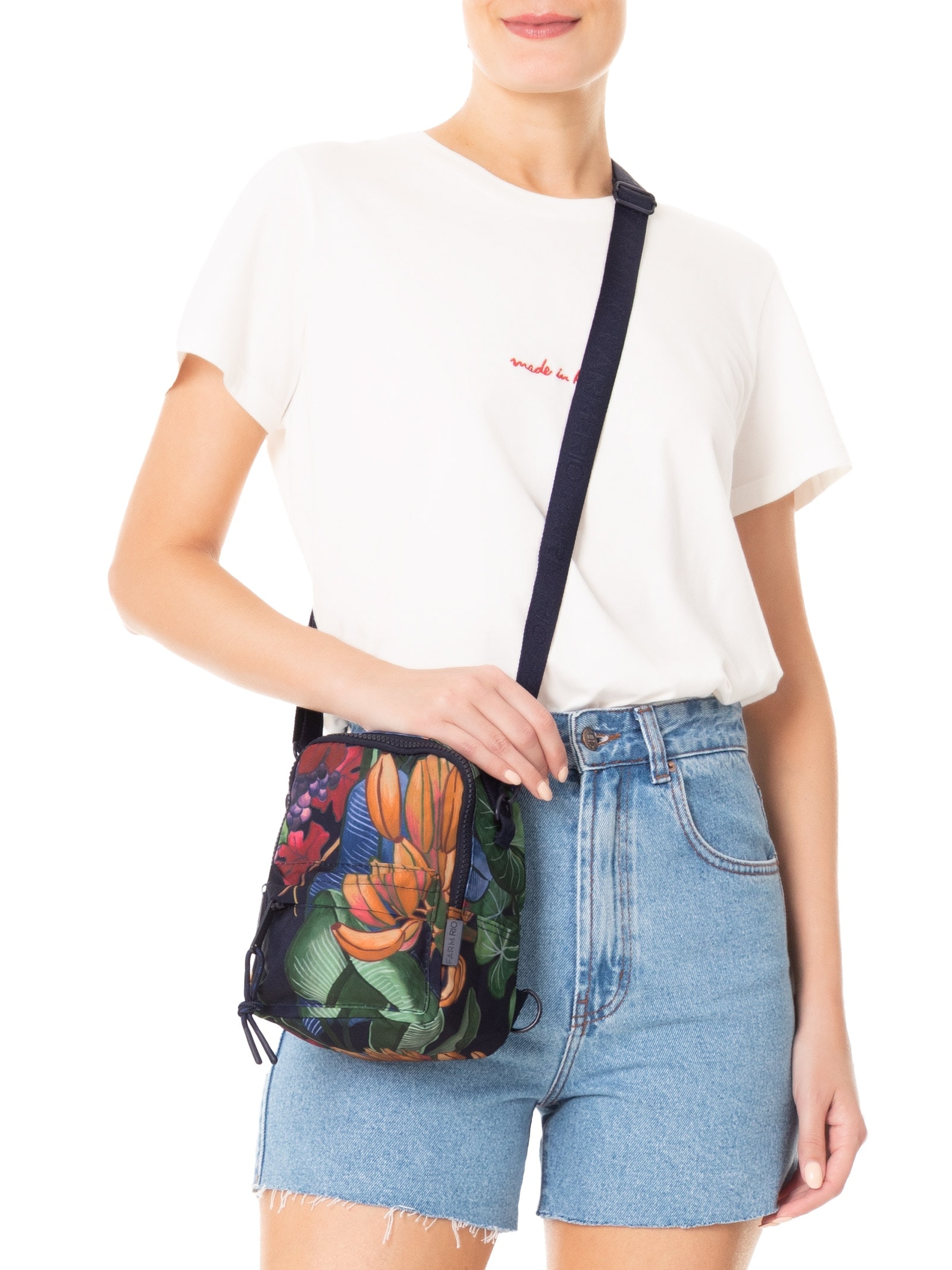 Mochila Feminina Mini Borogodó Banana Uva Preto Farm Etc