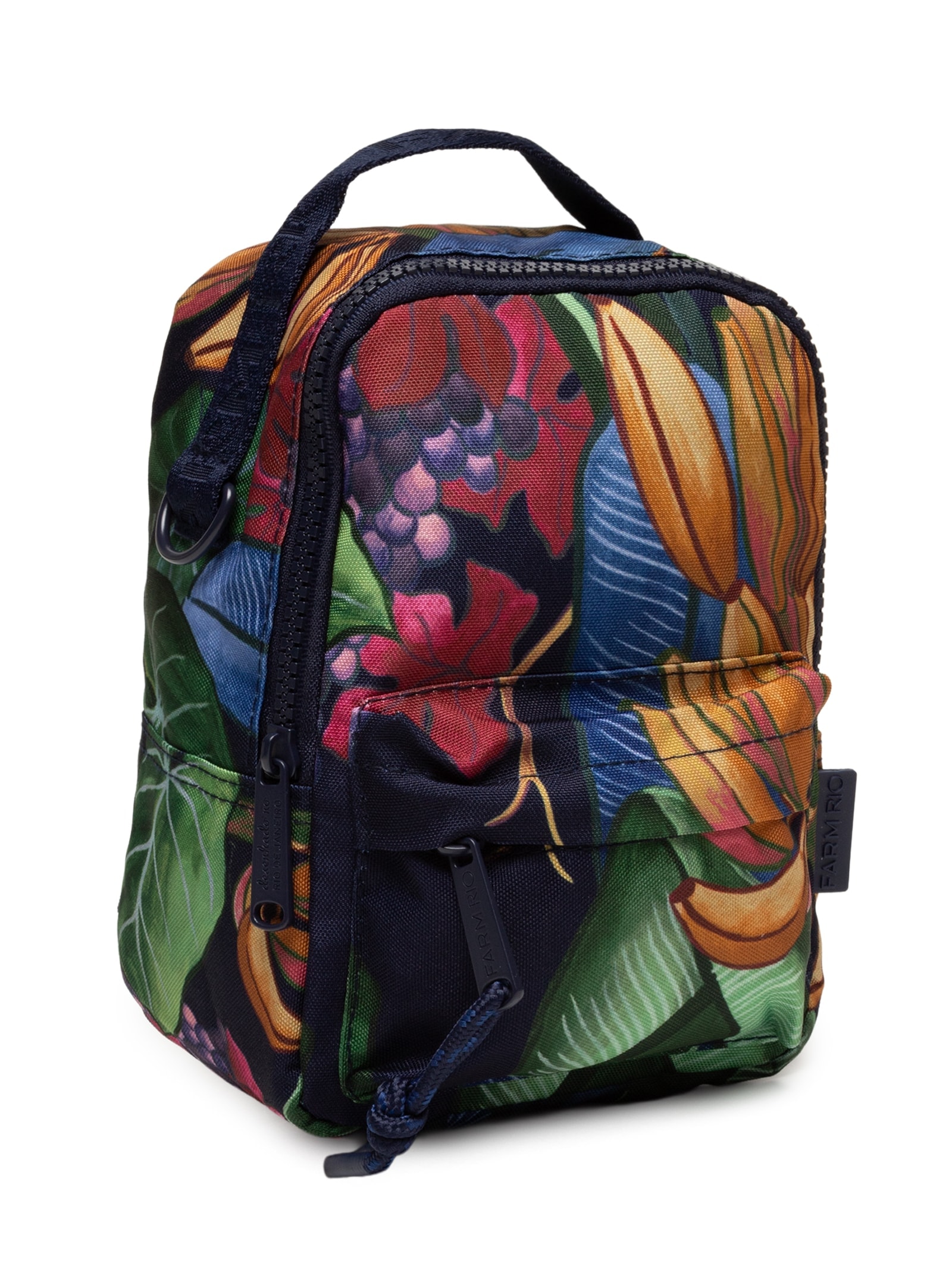 Mochila Feminina Mini Borogodó Banana Uva Preto Farm Etc