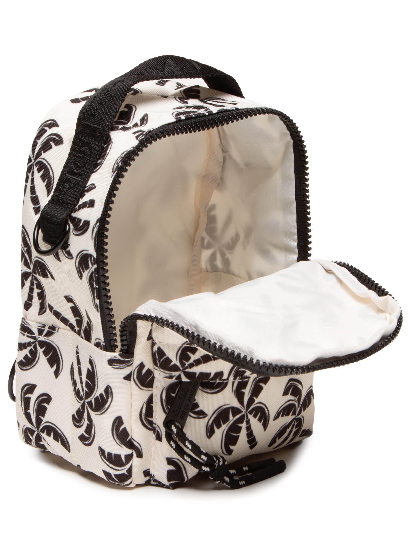 Mochila Feminina Mini Borogodó Coqueirada Branco Farm Etc