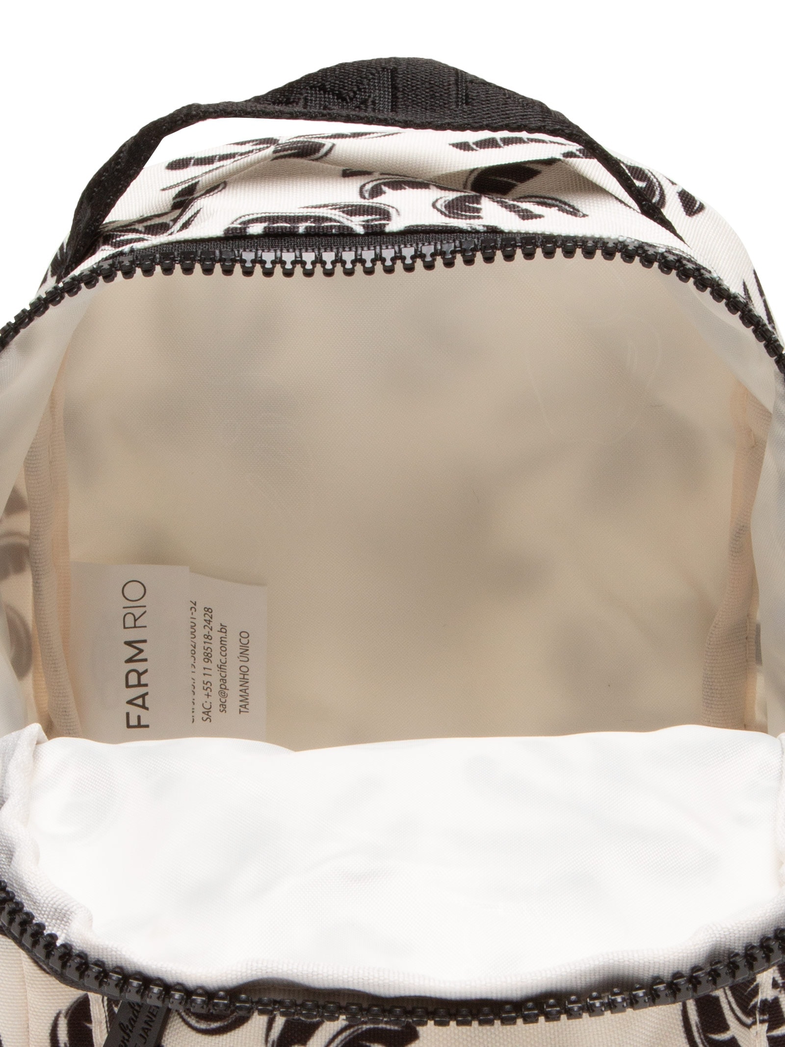Mochila Feminina Mini Borogodó Coqueirada Branco Farm Etc