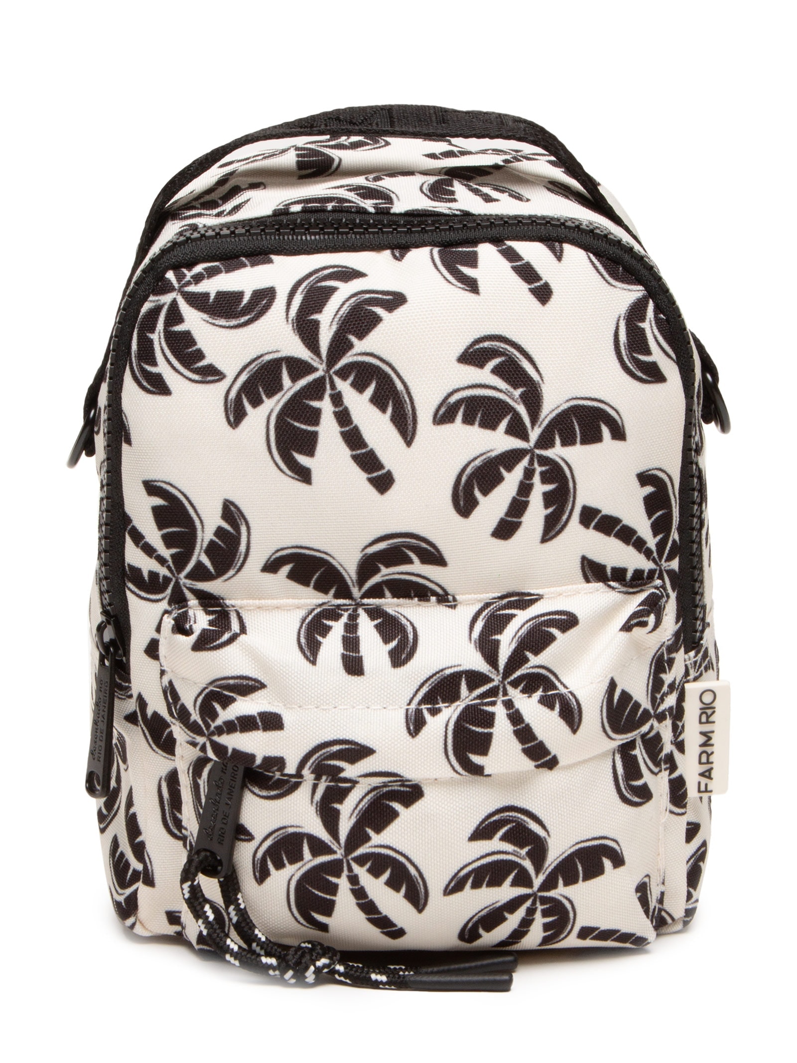 Mochila Feminina Mini Borogodó Coqueirada Branco Farm Etc