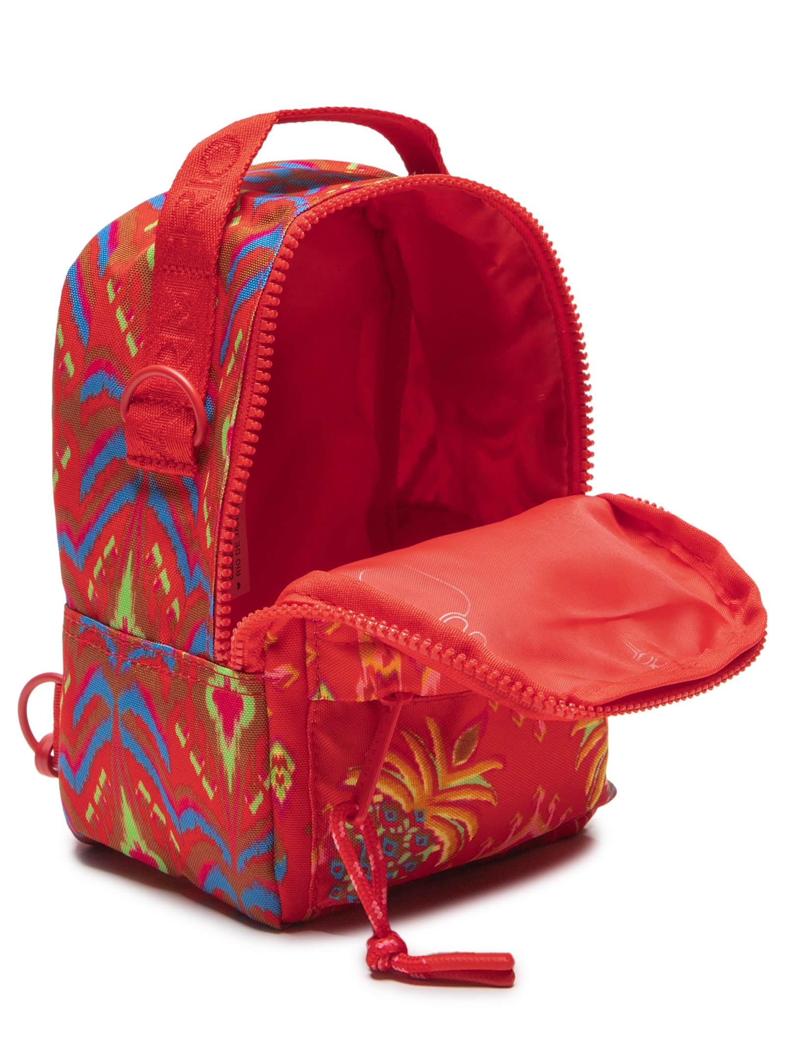 Mochila Feminina Mini Borogodó Summer Ikat Vermelho Farm Etc