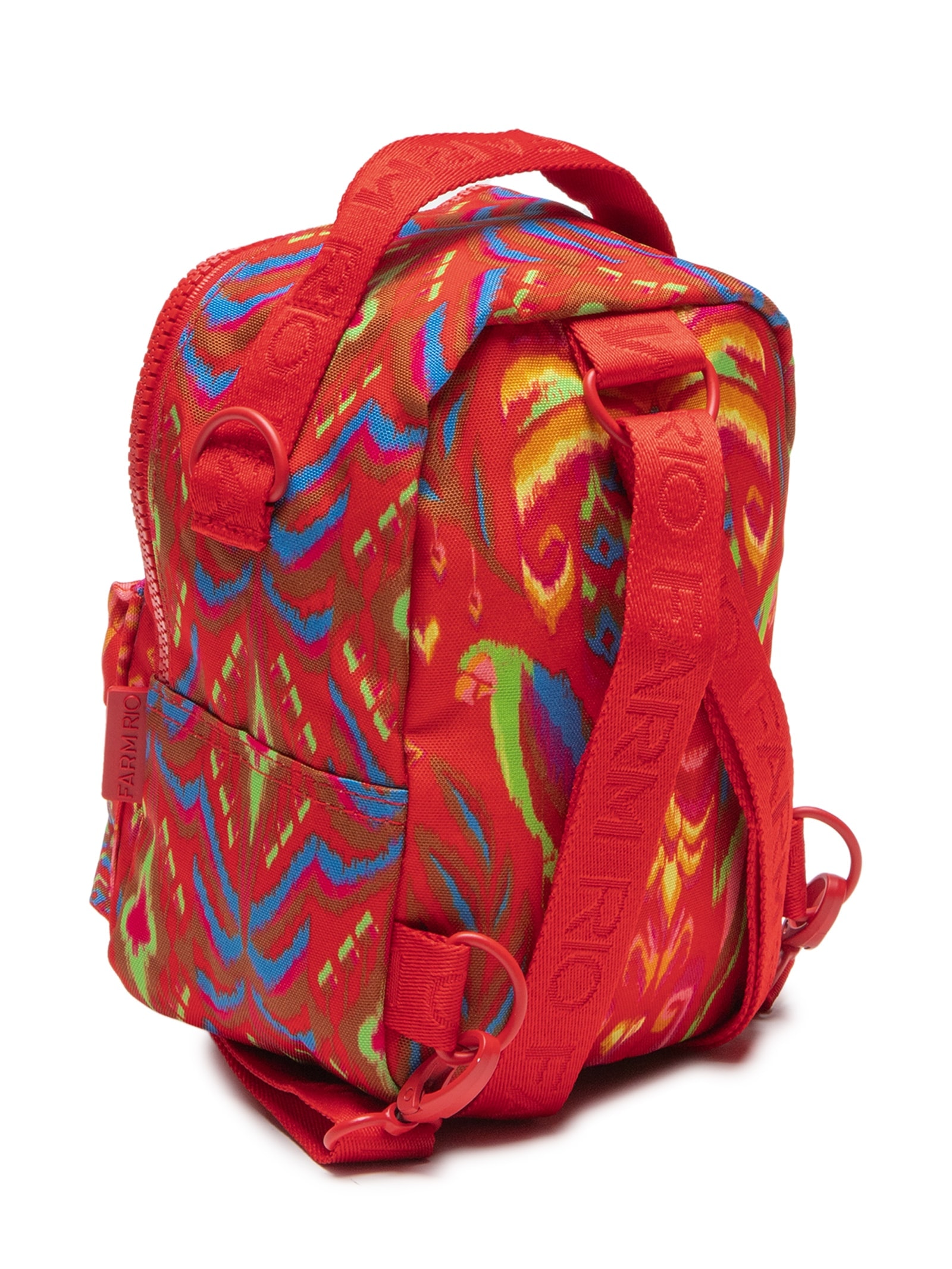 Mochila Feminina Mini Borogodó Summer Ikat Vermelho Farm Etc