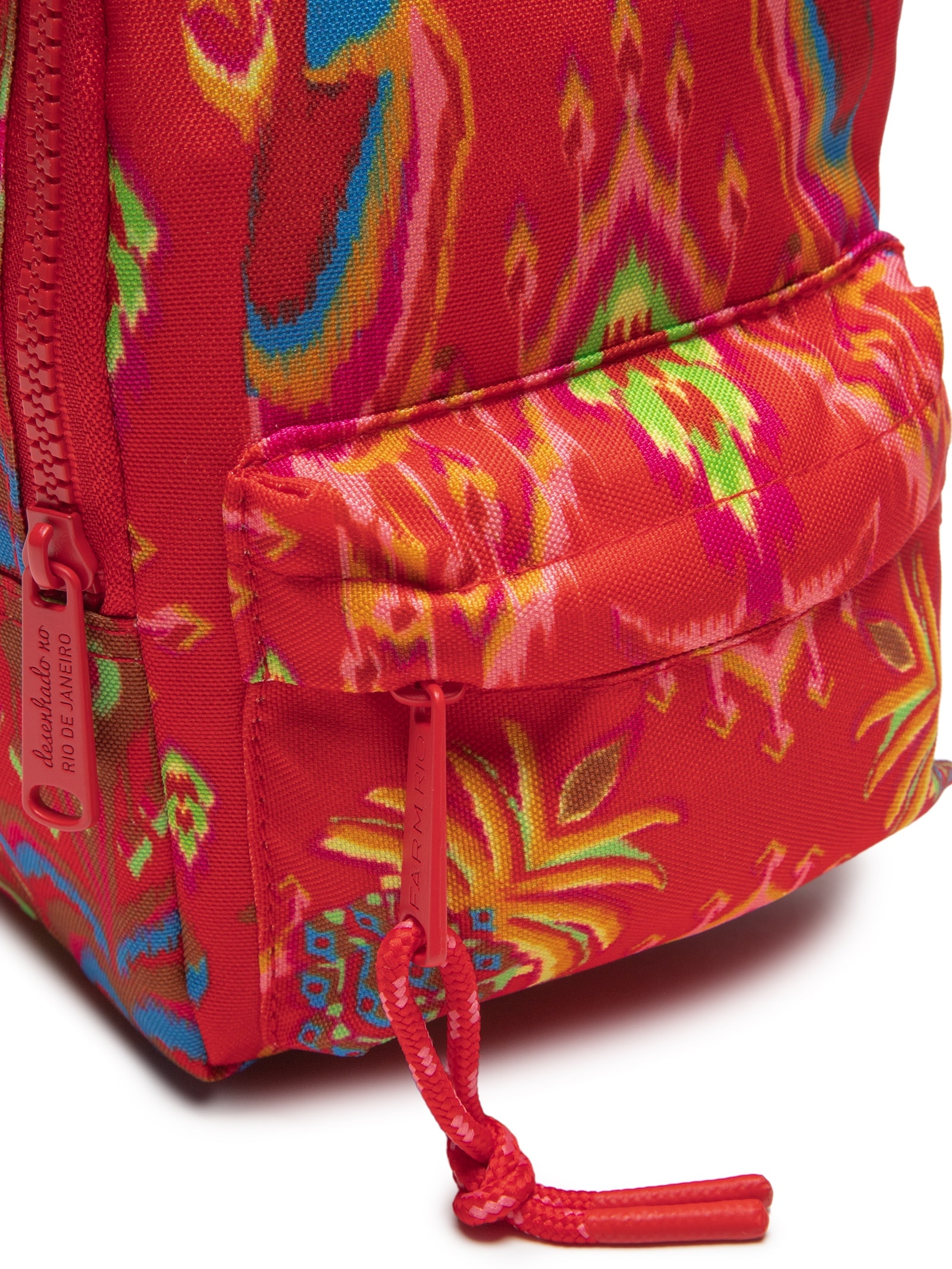 Mochila Feminina Mini Borogodó Summer Ikat Vermelho Farm Etc