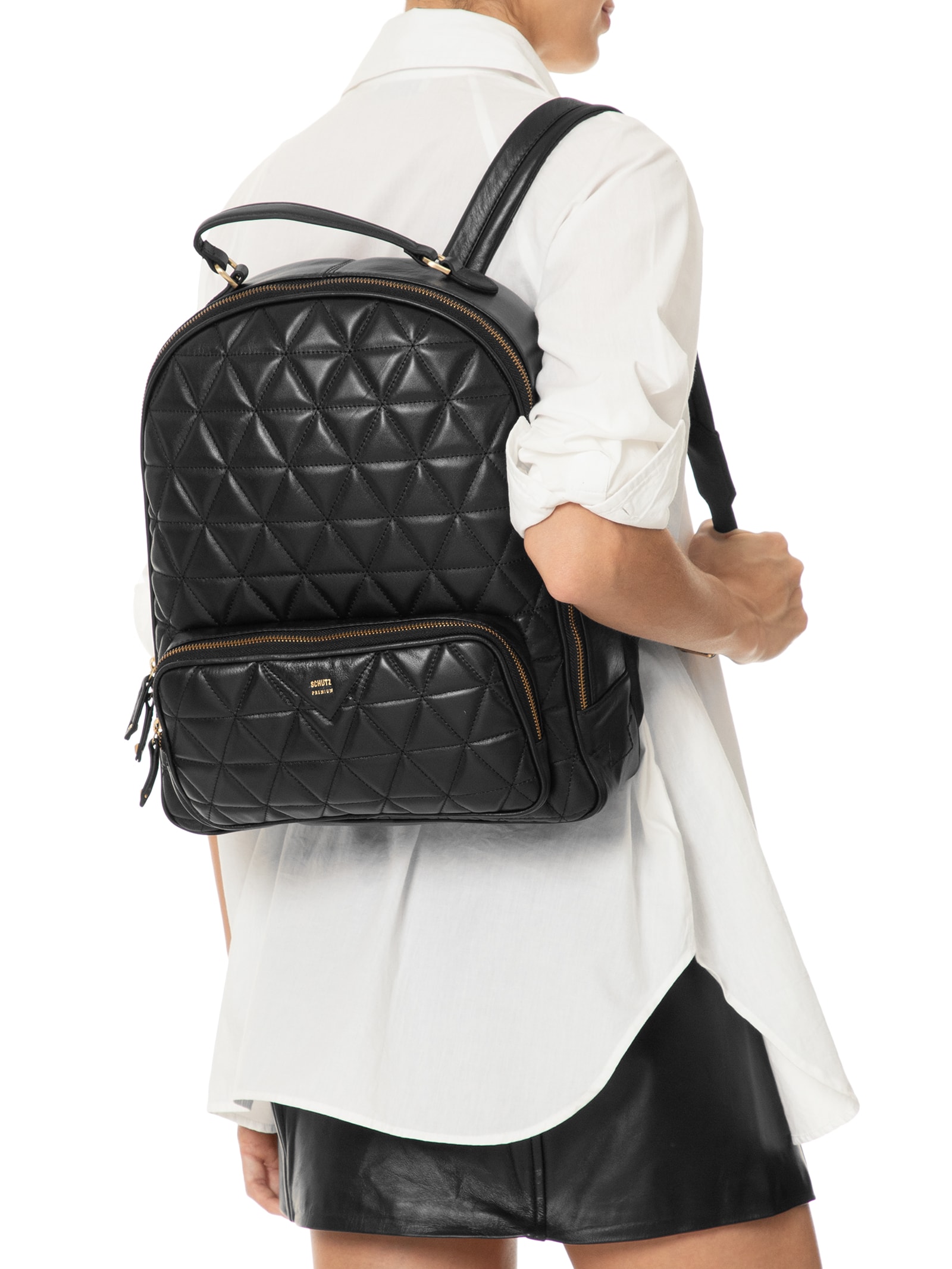 Mochila Feminina New 944 Matelassê - Schutz - Preto