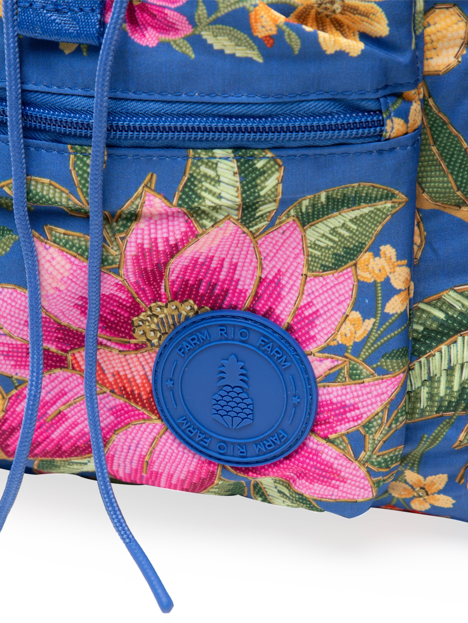 Mochila Feminina Pipoca Fruta De Verão Azul Farm Etc