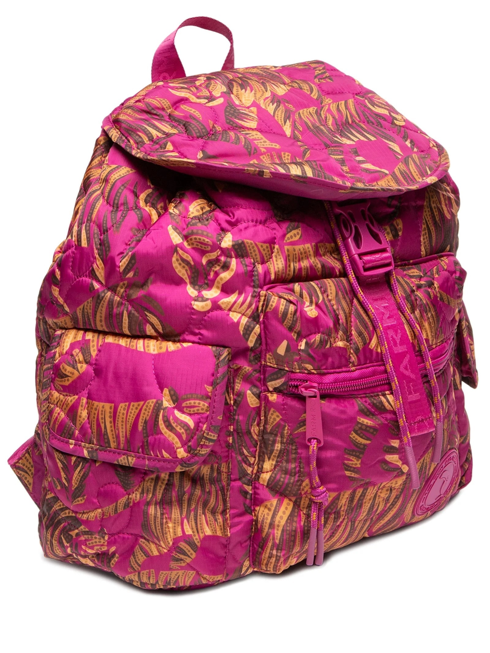 Mochila Feminina Pipoca Puffer Céu De Tigre Rosa Farm Etc