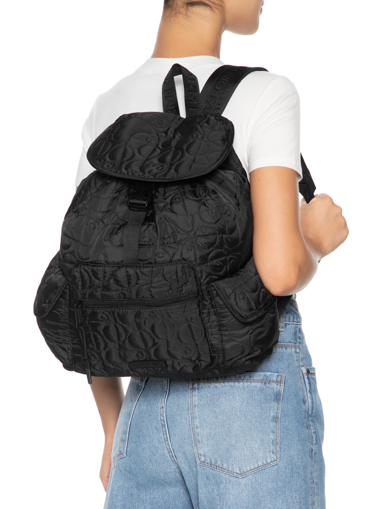 Mochila Feminina Pipoca Puffer Preto Farm Etc