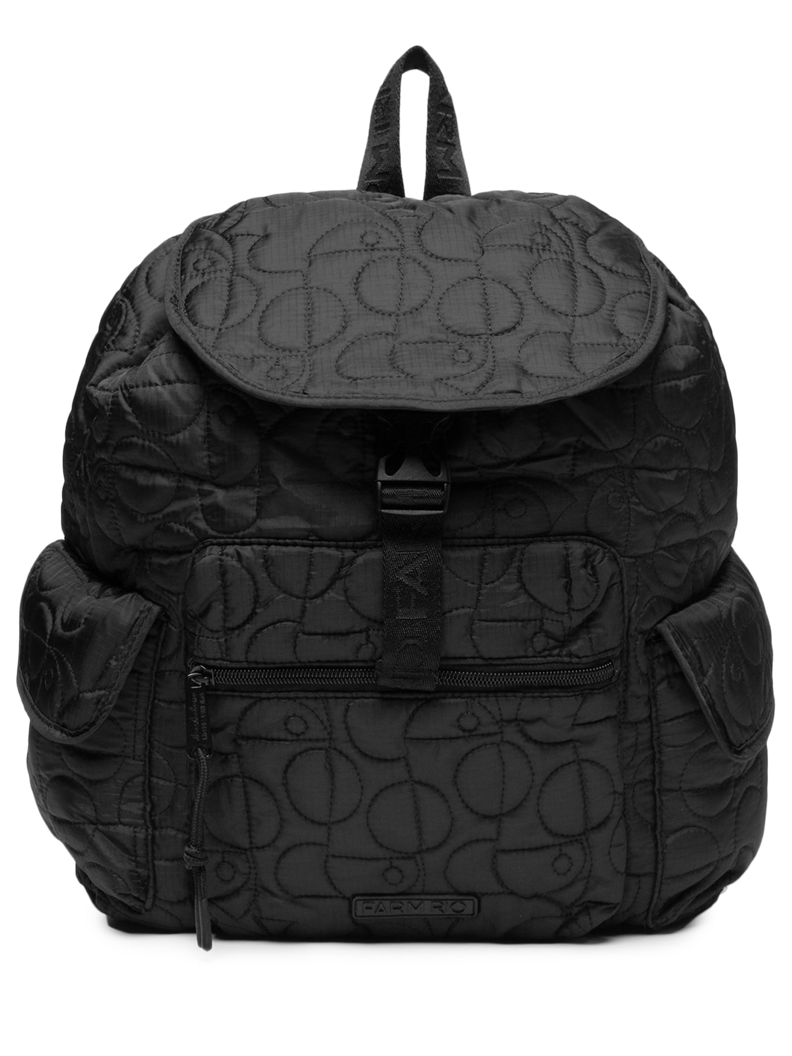 Mochila Feminina Pipoca Puffer Preto Farm Etc