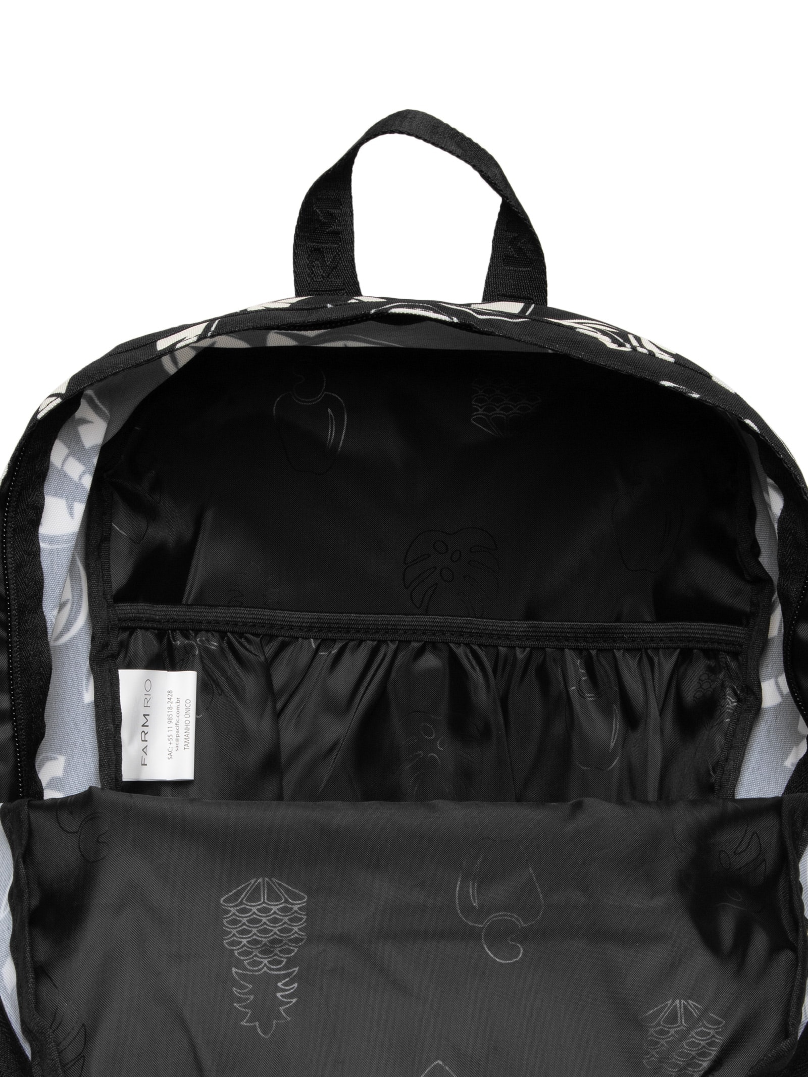 Mochila Feminina Xodó Coqueirada Preto Farm Etc