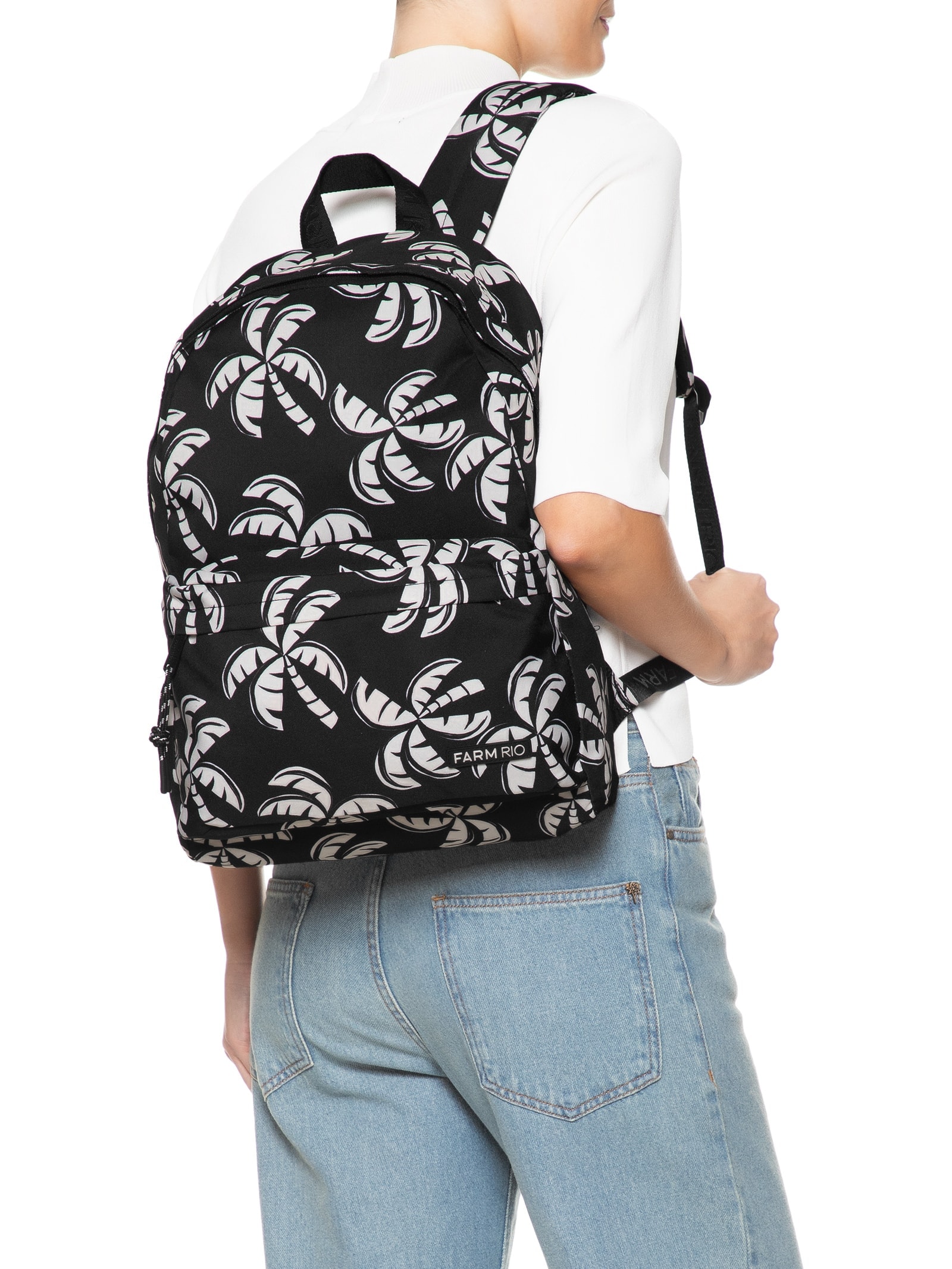 Mochila Feminina Xodó Coqueirada Preto Farm Etc