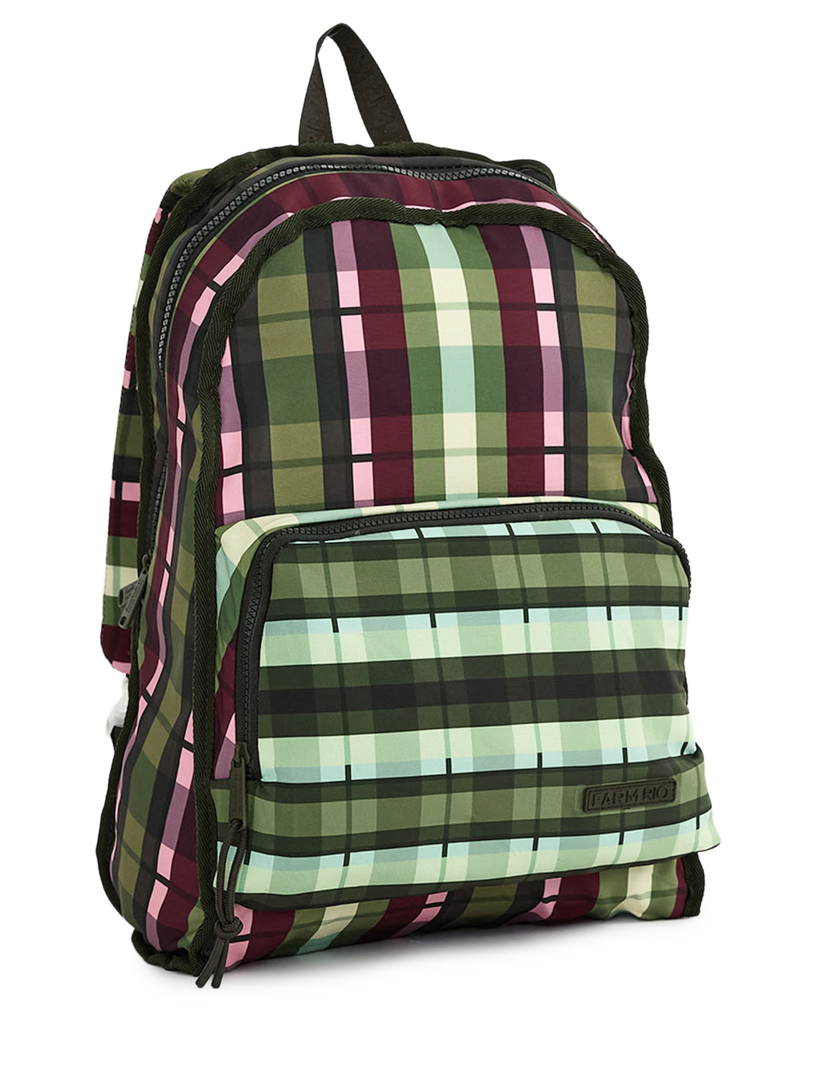 Mochila Feminina  Xodó Dupla Face Painted Flowers Verde Farm Etc