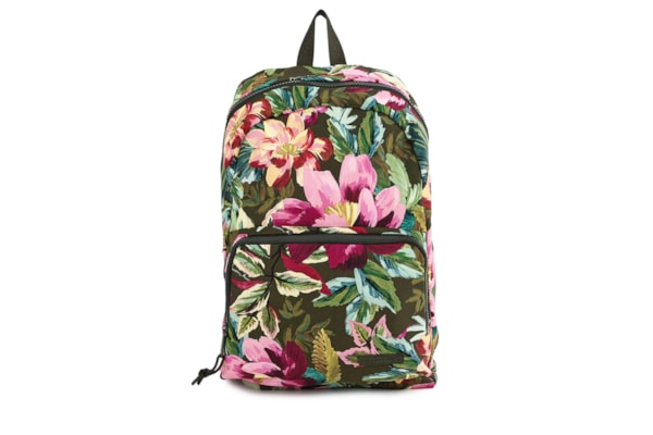 Mochila Feminina  Xodó Dupla Face Painted Flowers - Verde