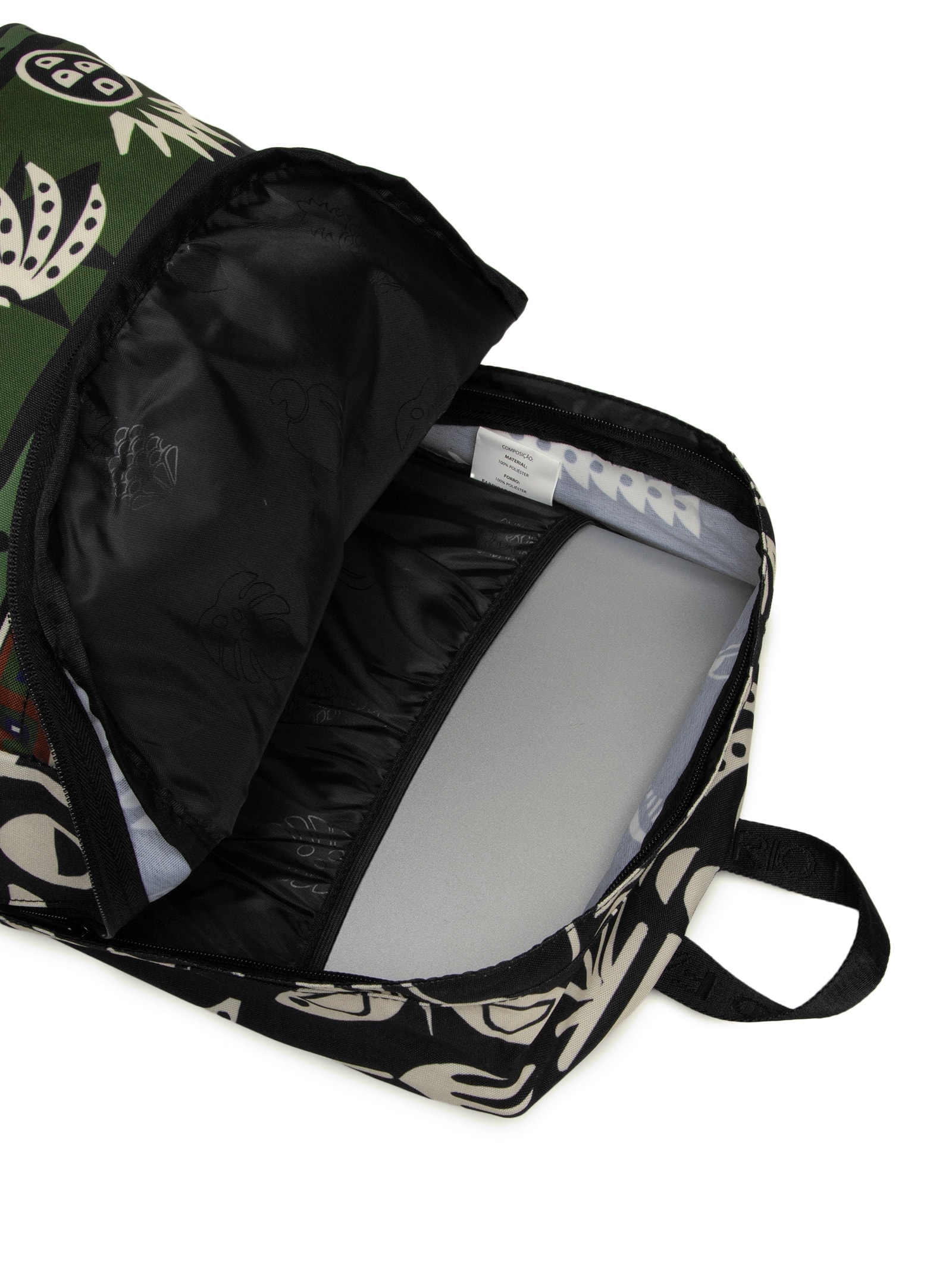 Mochila Feminina Xodó Gráfico Tropi Preto Farm Etc