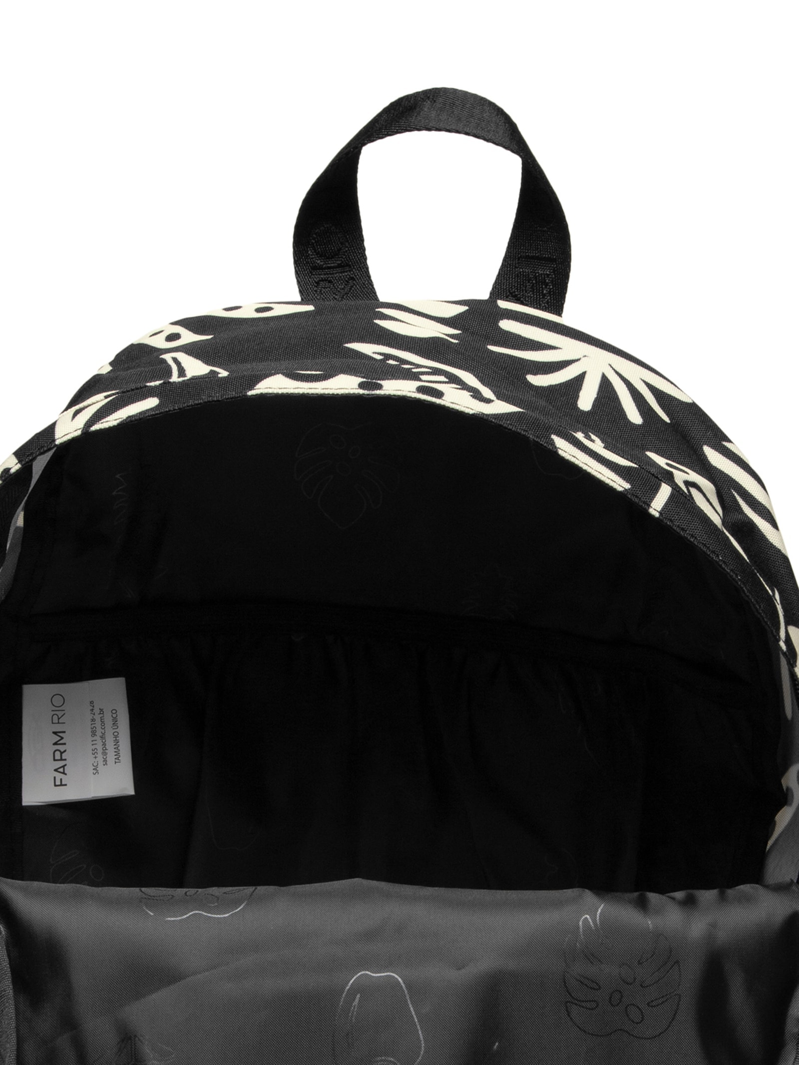 Mochila Feminina Xodó Gráfico Tropi Preto Farm Etc