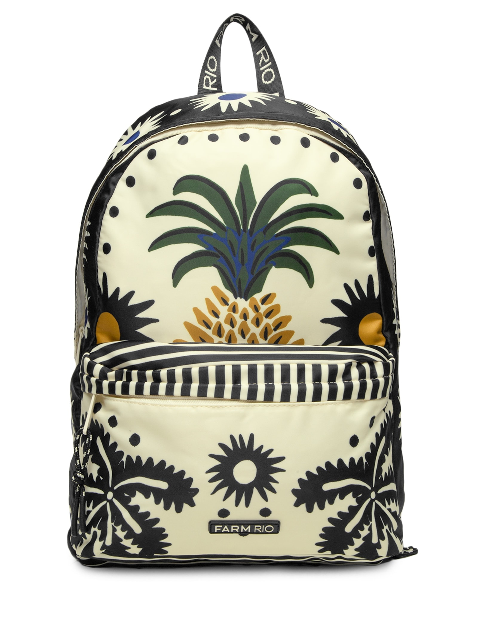 Mochila Feminina Xodó Jardim Tropical Branco Farm Etc