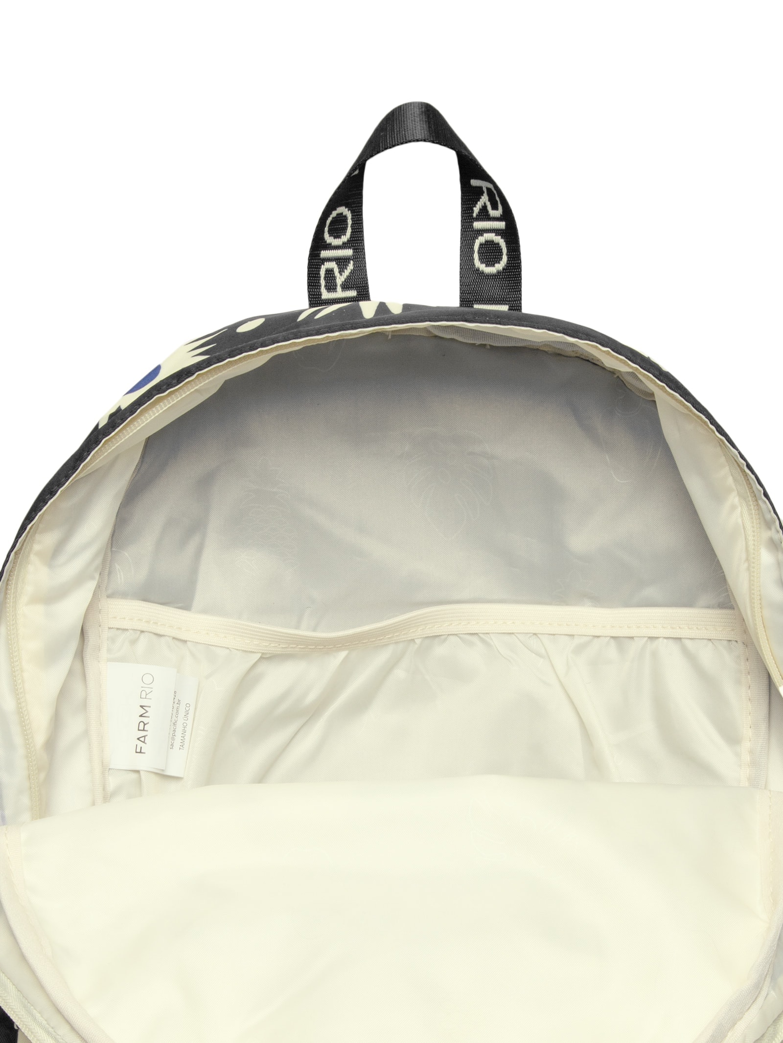 Mochila Feminina Xodó Jardim Tropical Branco Farm Etc